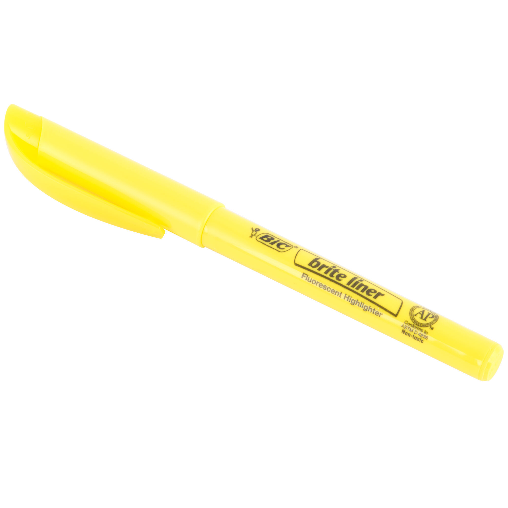 Bic BL11YW Brite Liner Fluorescent Yellow Chisel Tip Pen Style