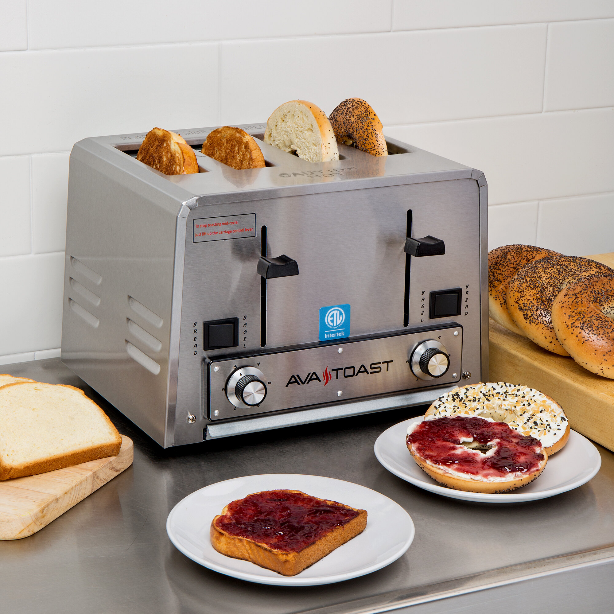 Avatoast THD27208 HeavyDuty Switchable Bread and Bagel 4Slice