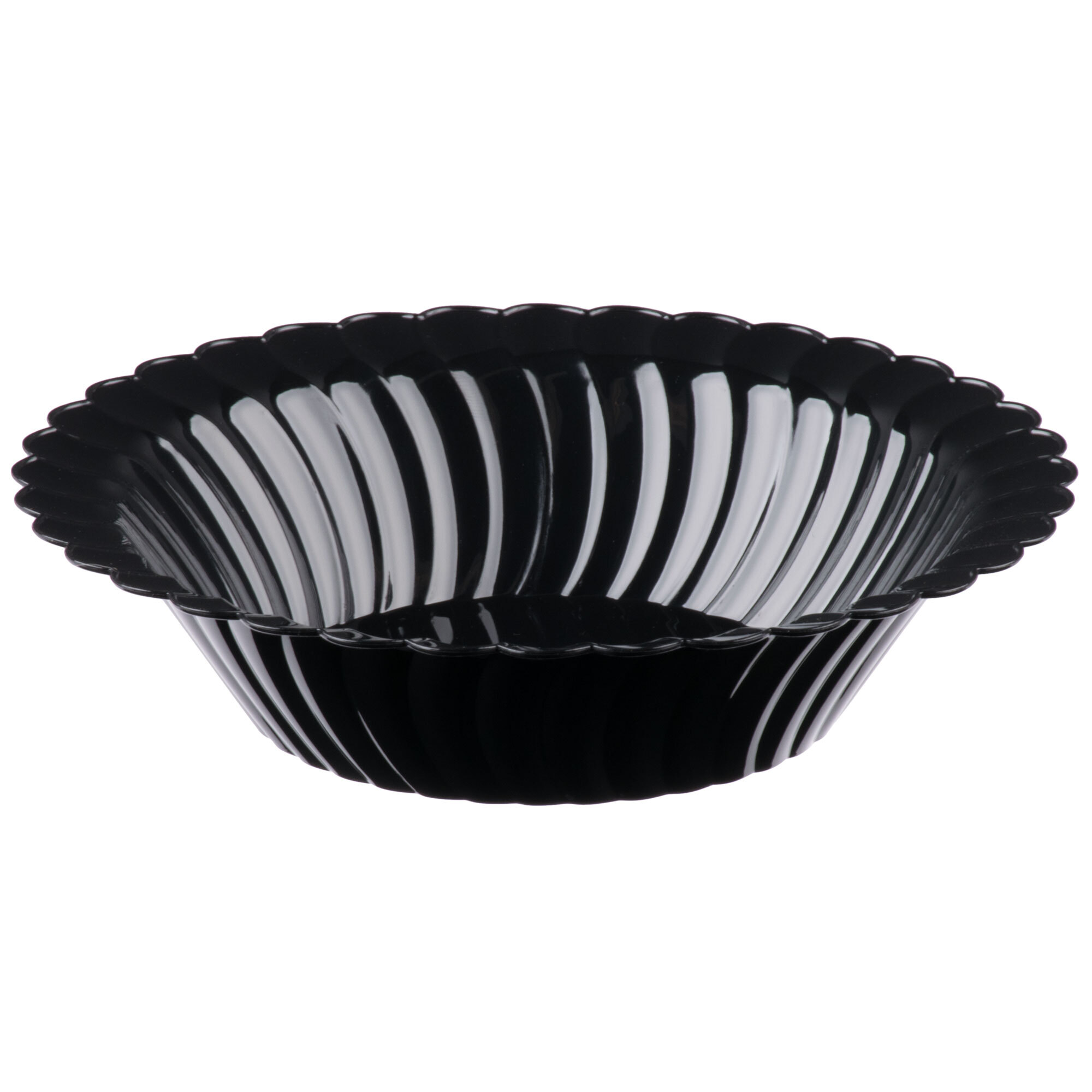 Fineline 211BK Flairware 10 oz. Black Plastic Bowl 180/Case