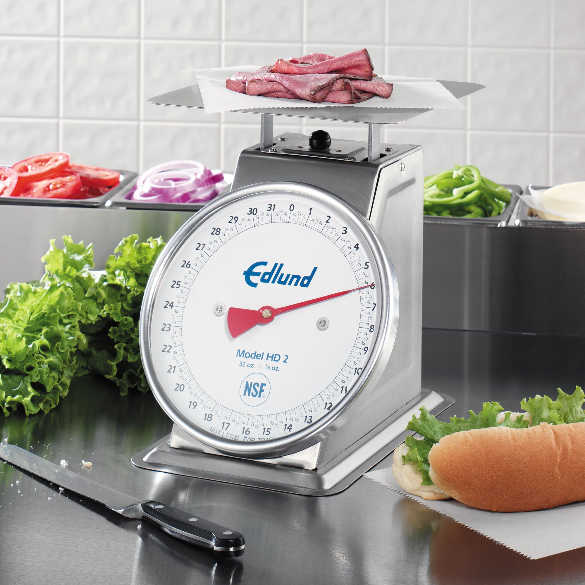 Edlund HD-2 Heavy Duty 32 oz. Portion Scale with 8 1/2