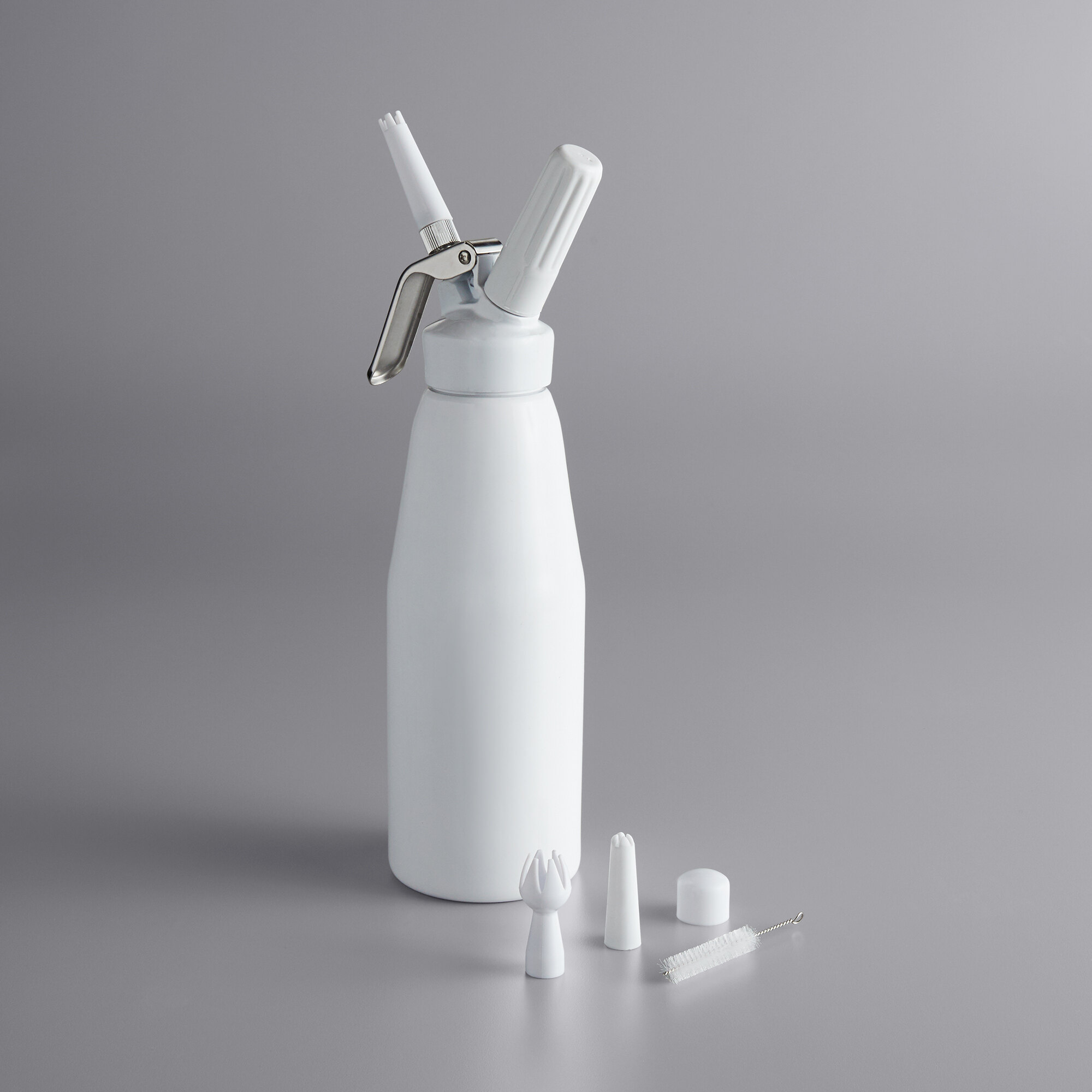White 1 Liter Whipped Cream Dispenser