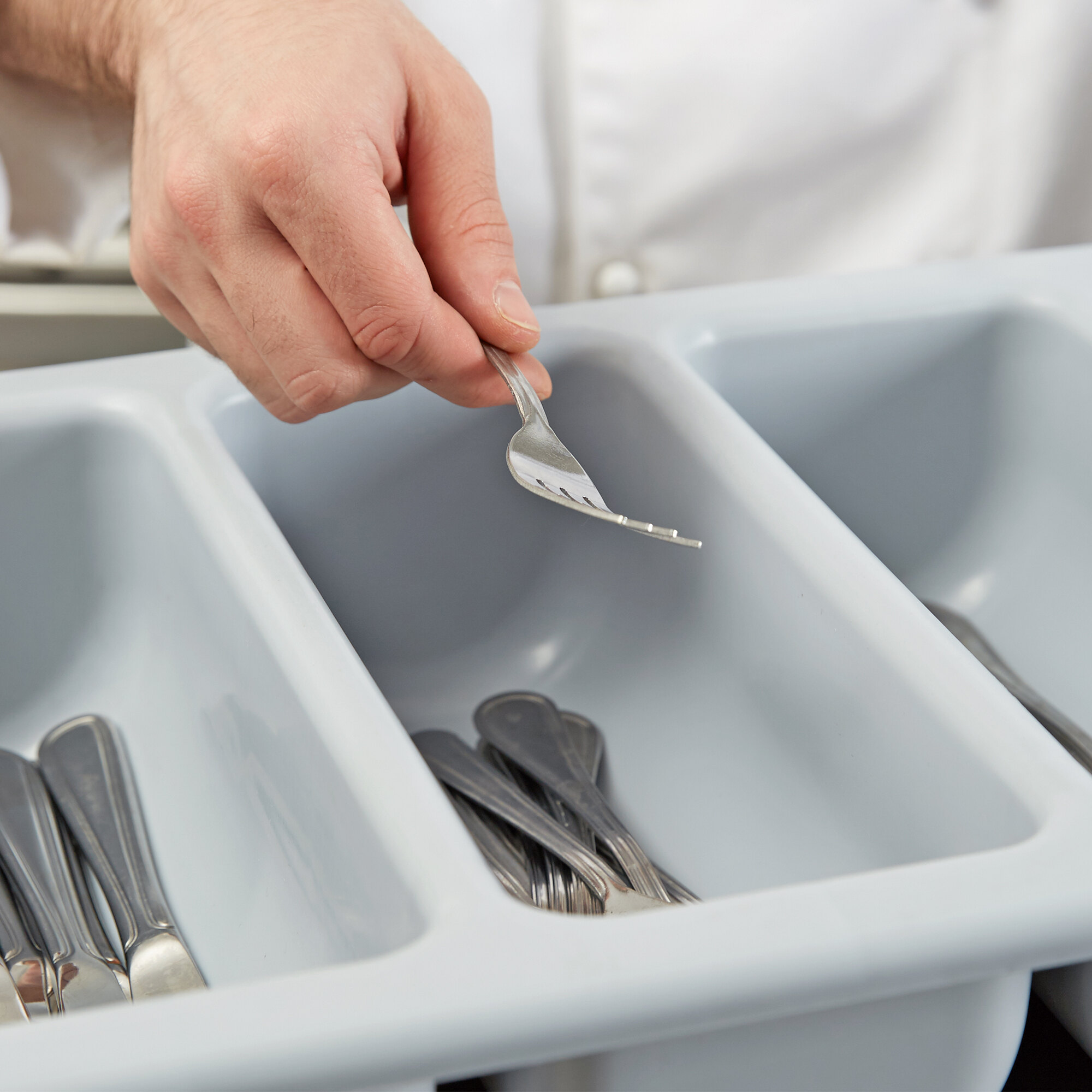 Gray Polyethylene Cutlery Box