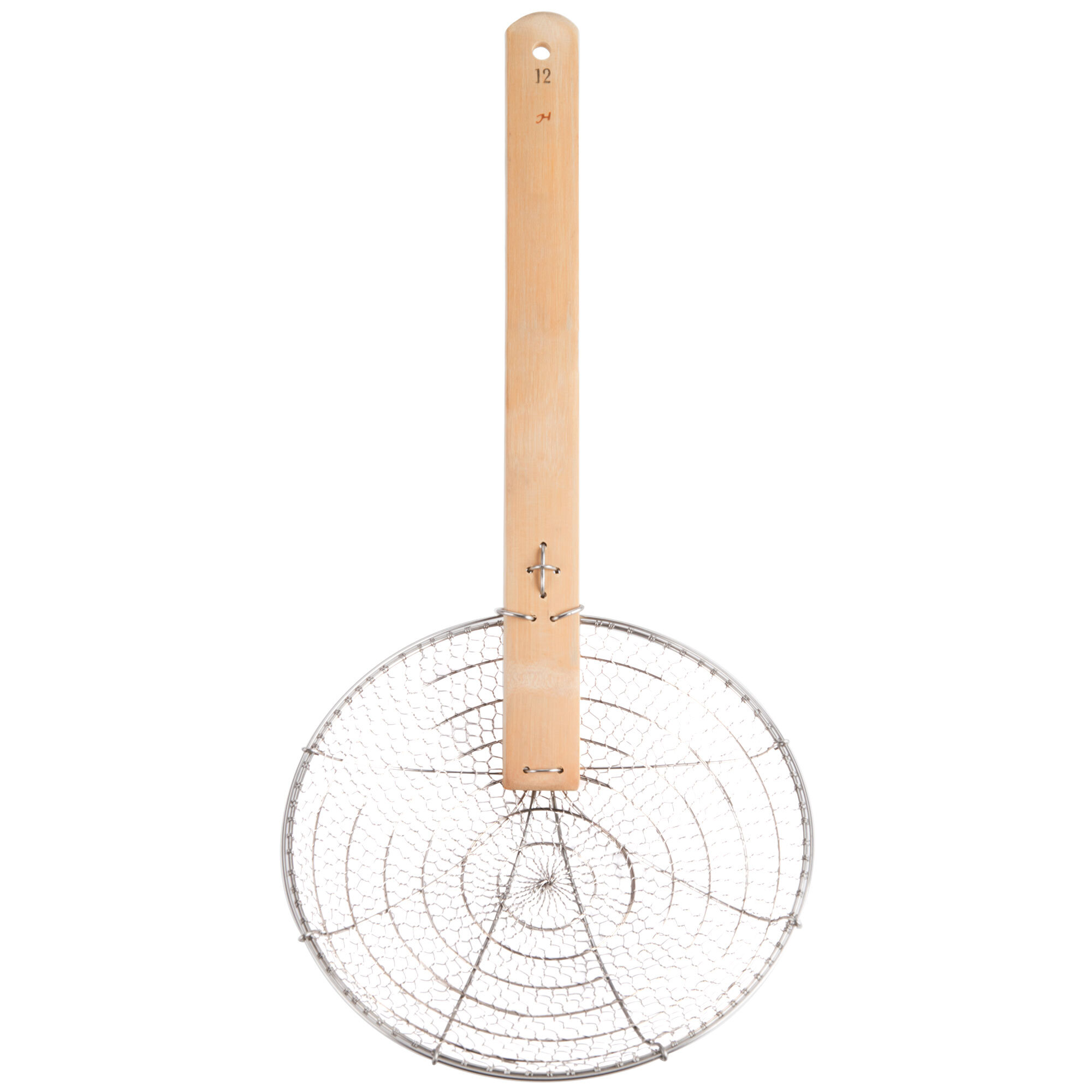 12" Round BambooHandled Coarse Skimmer