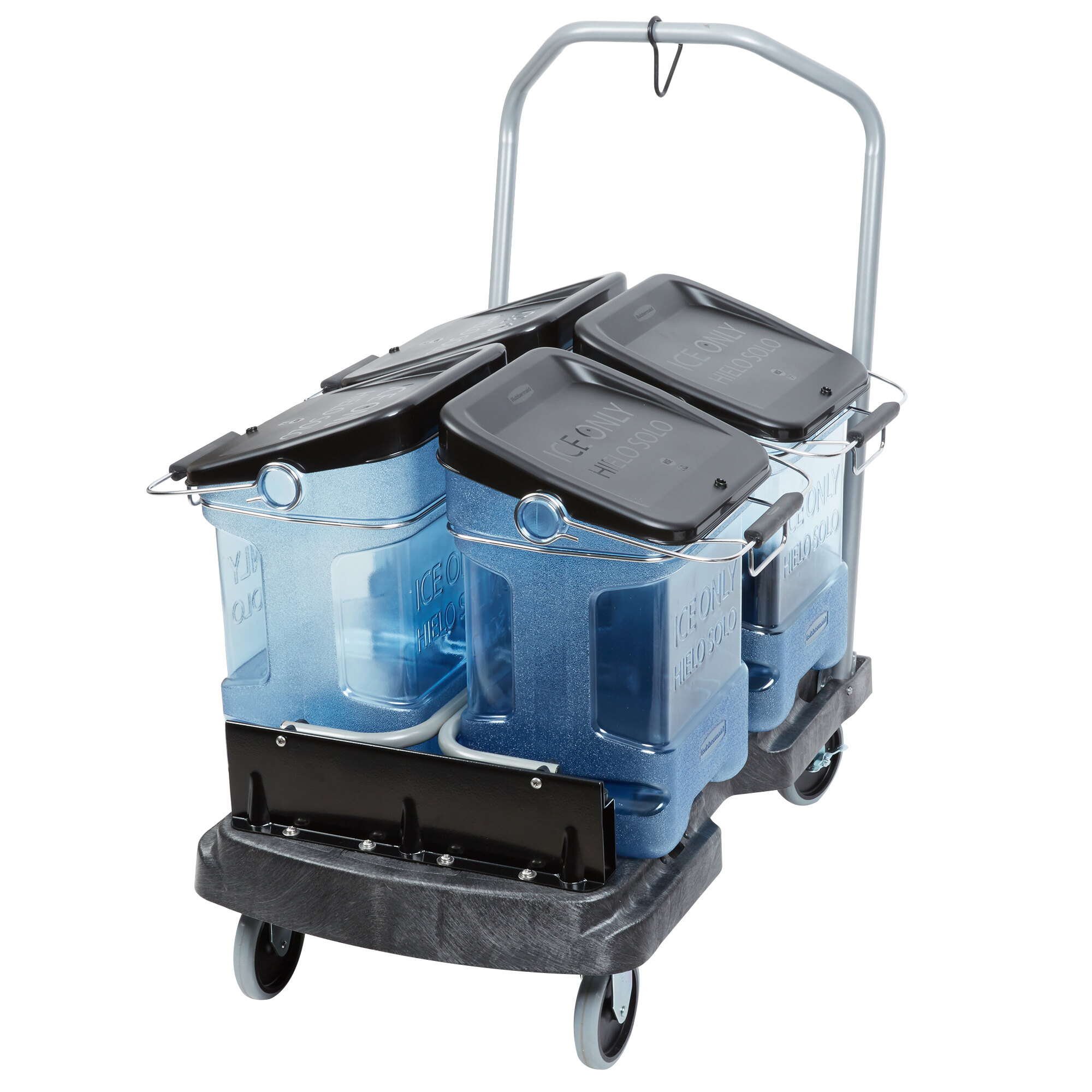 Rubbermaid 5.5 Gallon Ice Totes with Bin Adapters and Cart