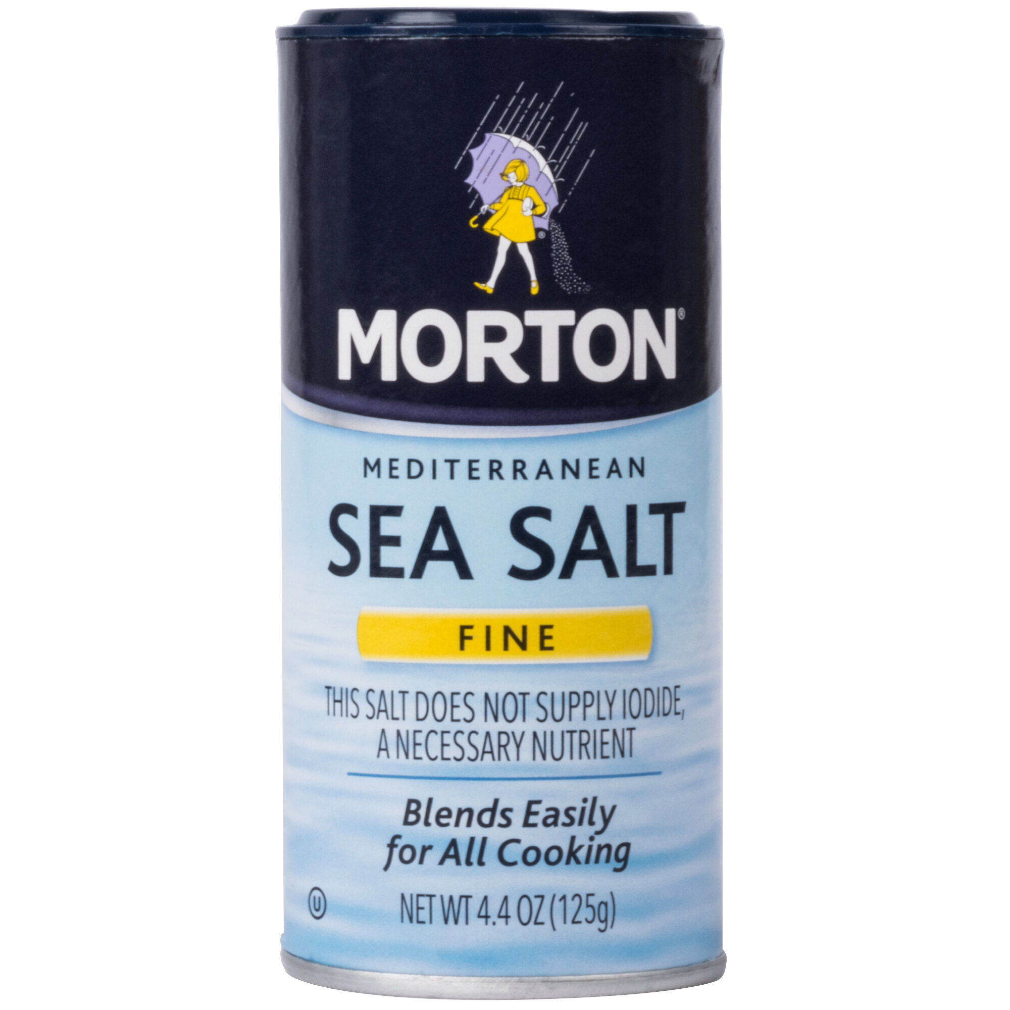 Morton 4.4 oz. Fine Mediterranean Sea Salt - Case