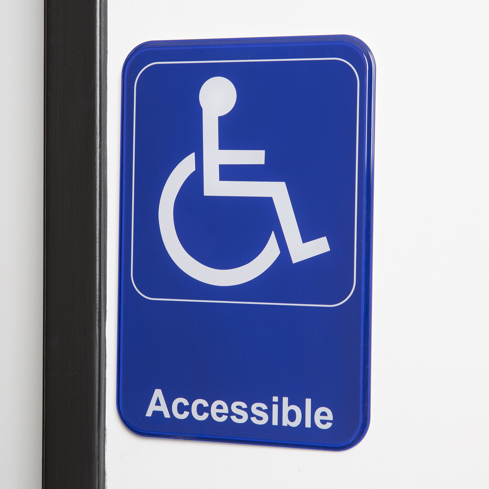 Handicap Accessible Sign Blue And White 9 X 6 