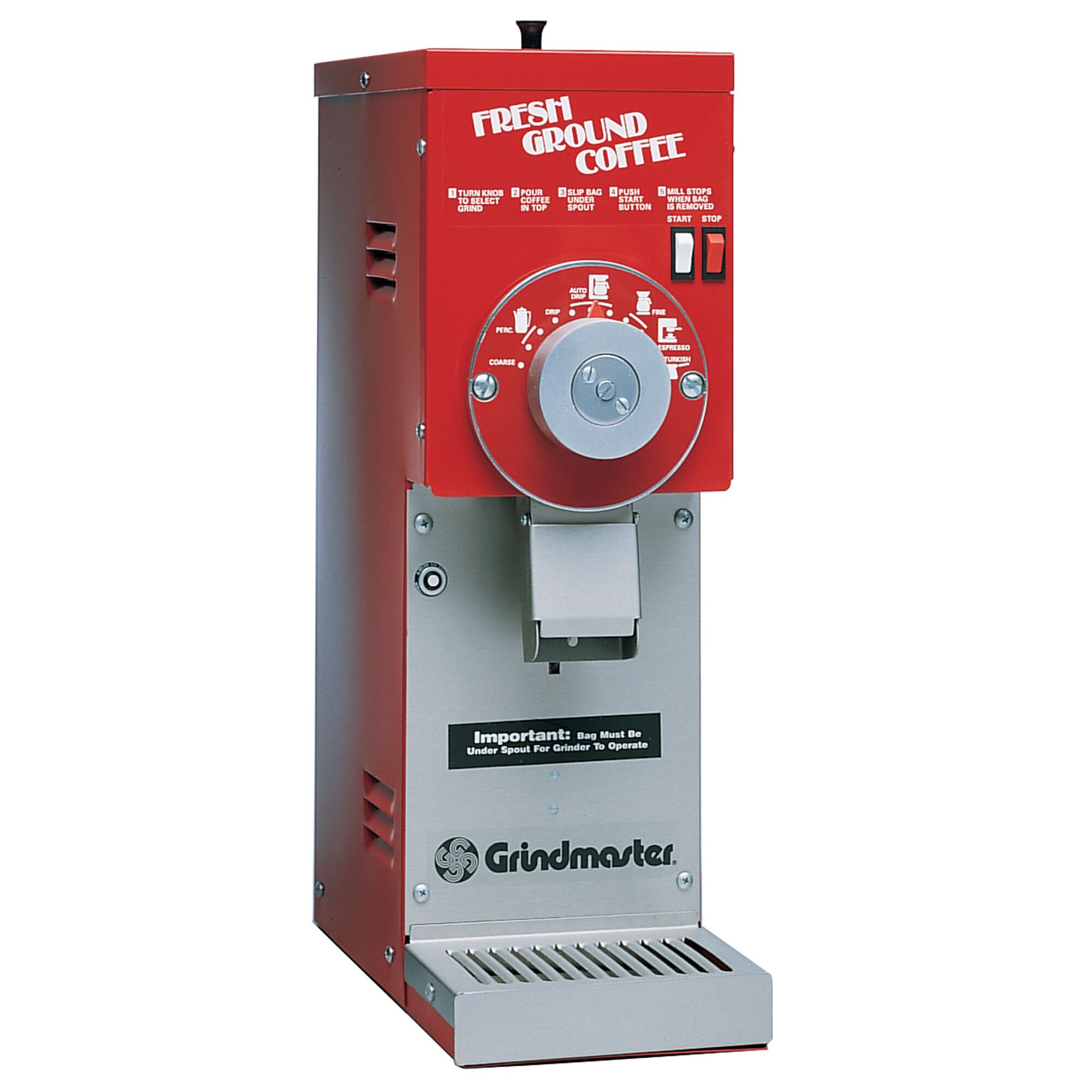 Grindmaster 875S Red ETL Slimline 3 lb. Coffee Grinder 115V