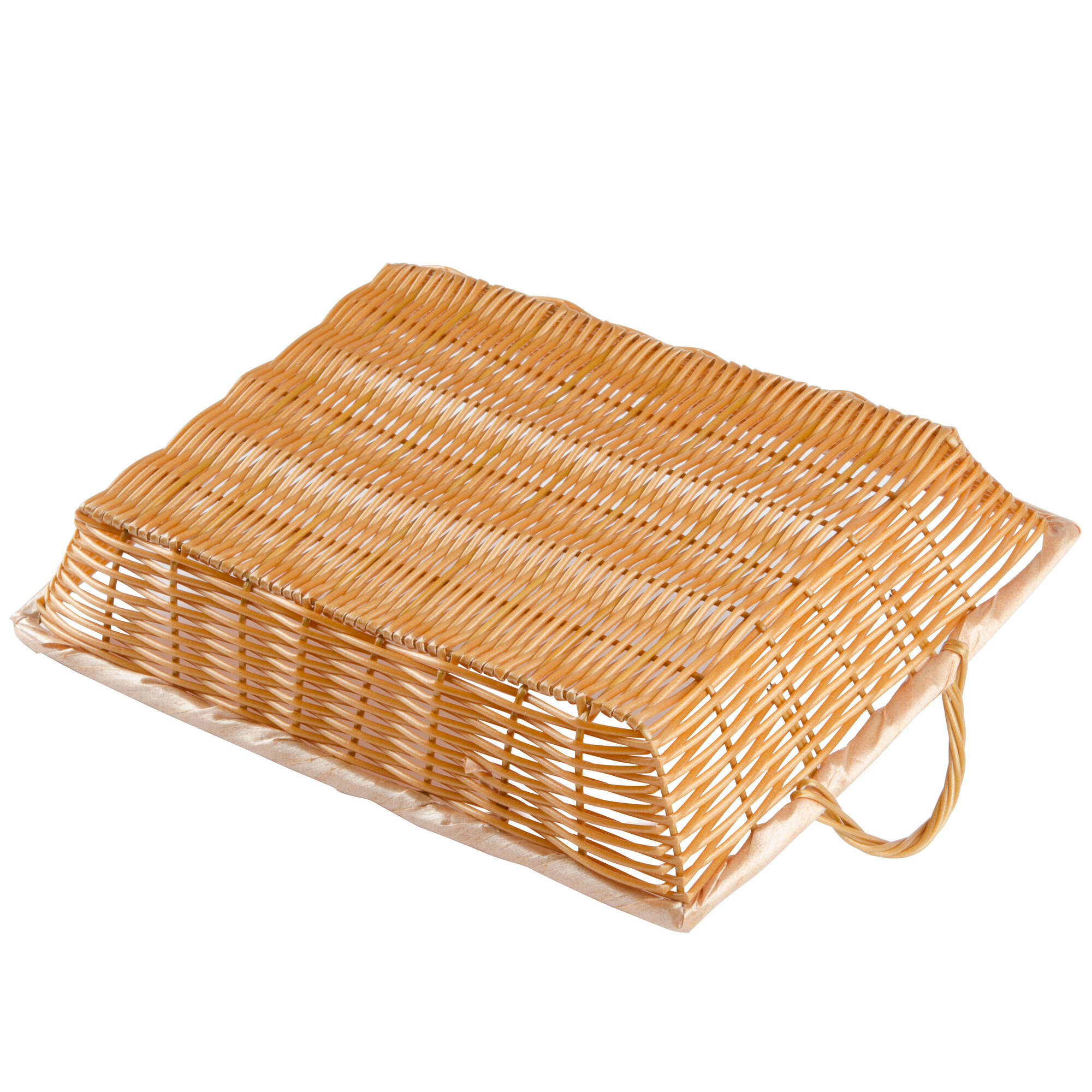 16" x 11" x 3" Rectangular Woven Basket with Handles