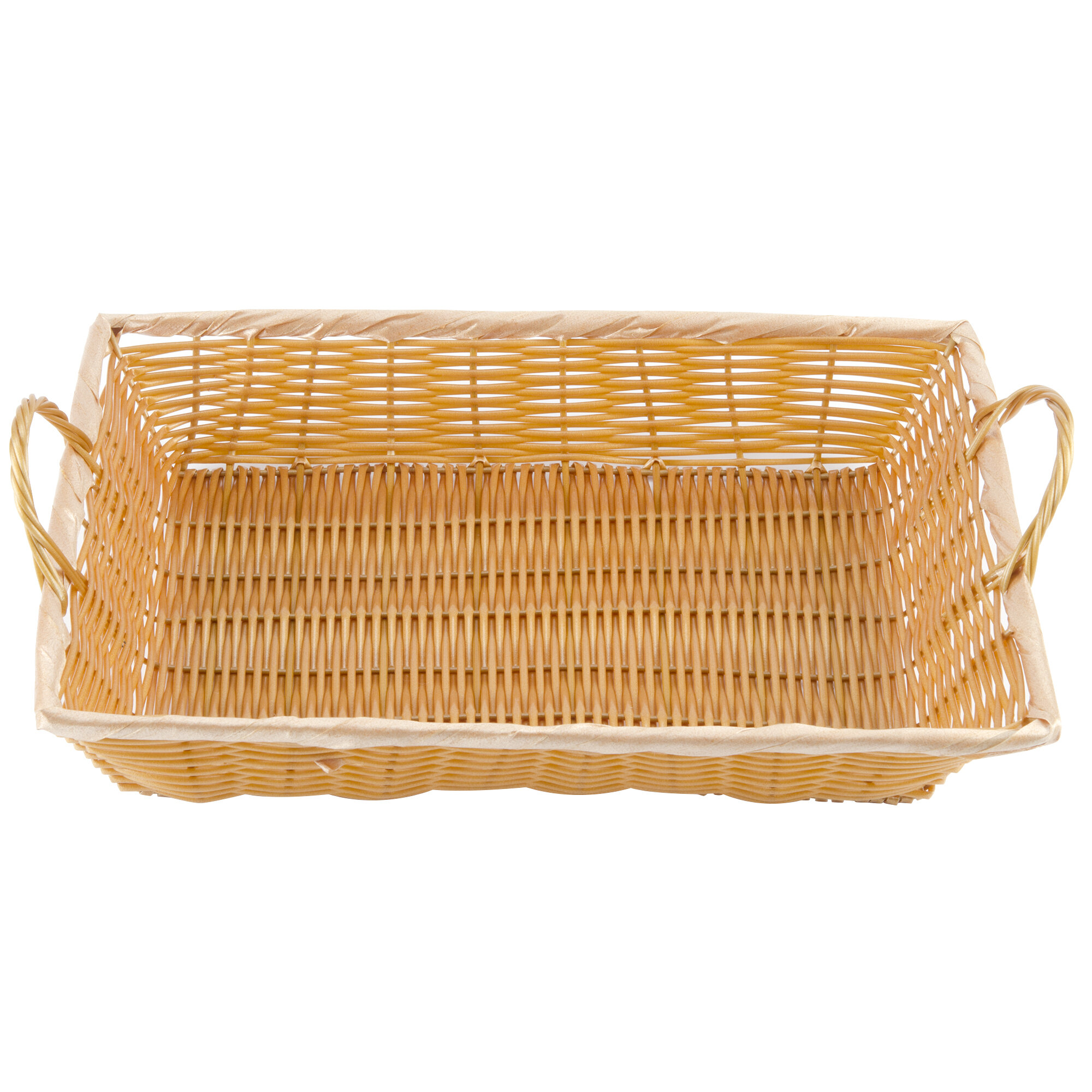 16" x 11" x 3" Rectangular Woven Basket with Handles