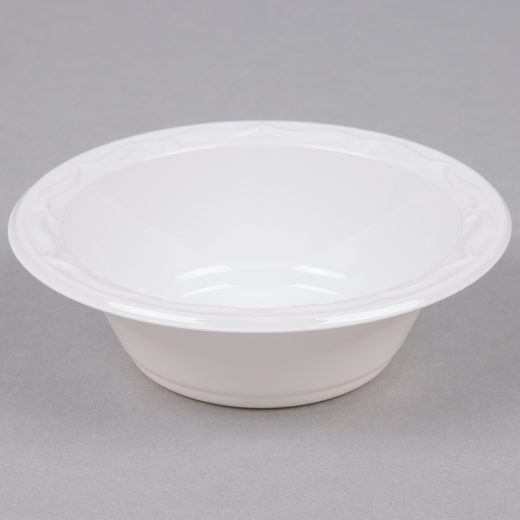 Genpak 70500 Aristocrat 5 oz. White Premium Plastic Bowl 1000/Case