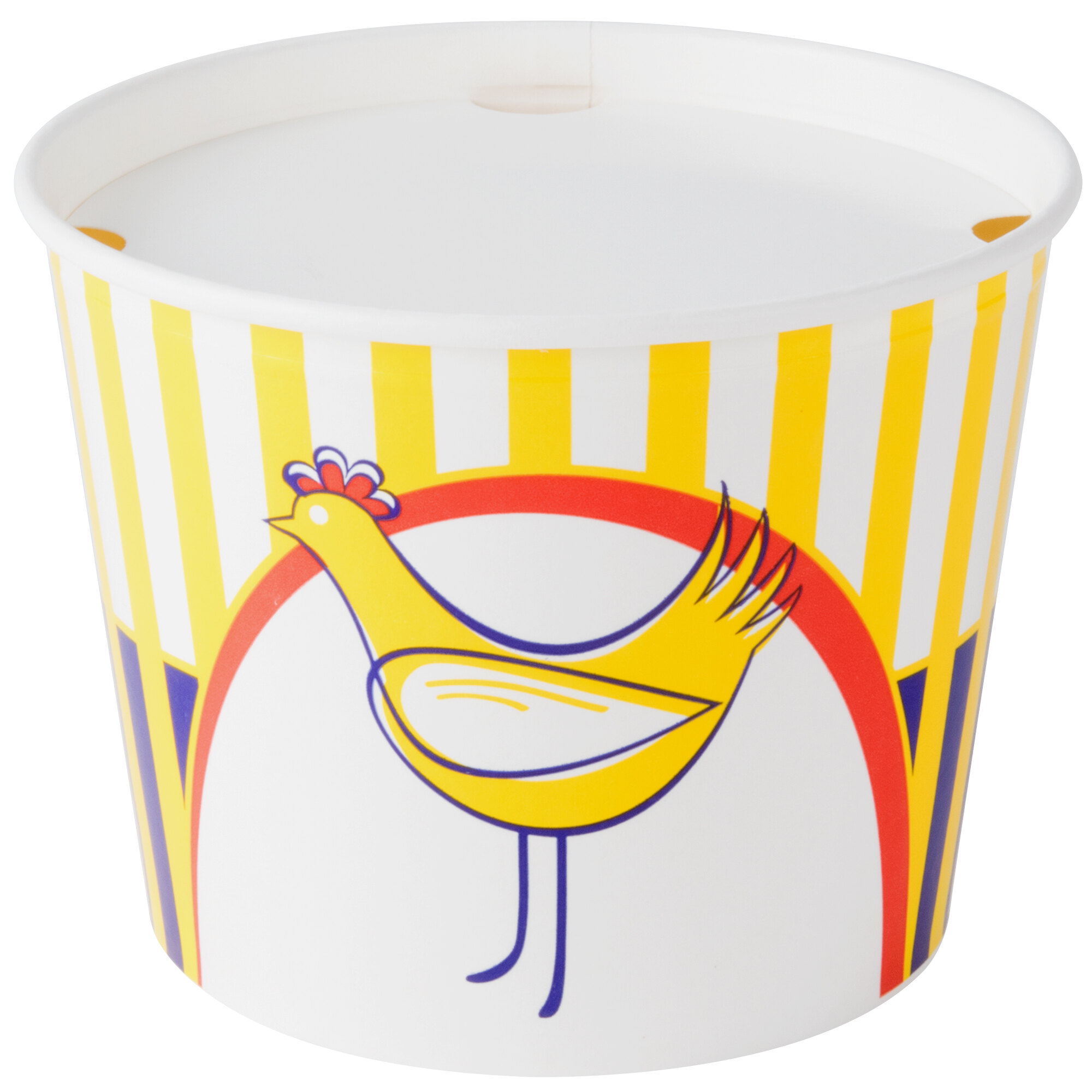 Choice 85 oz. Chicken Bucket with Lid 25/Pack