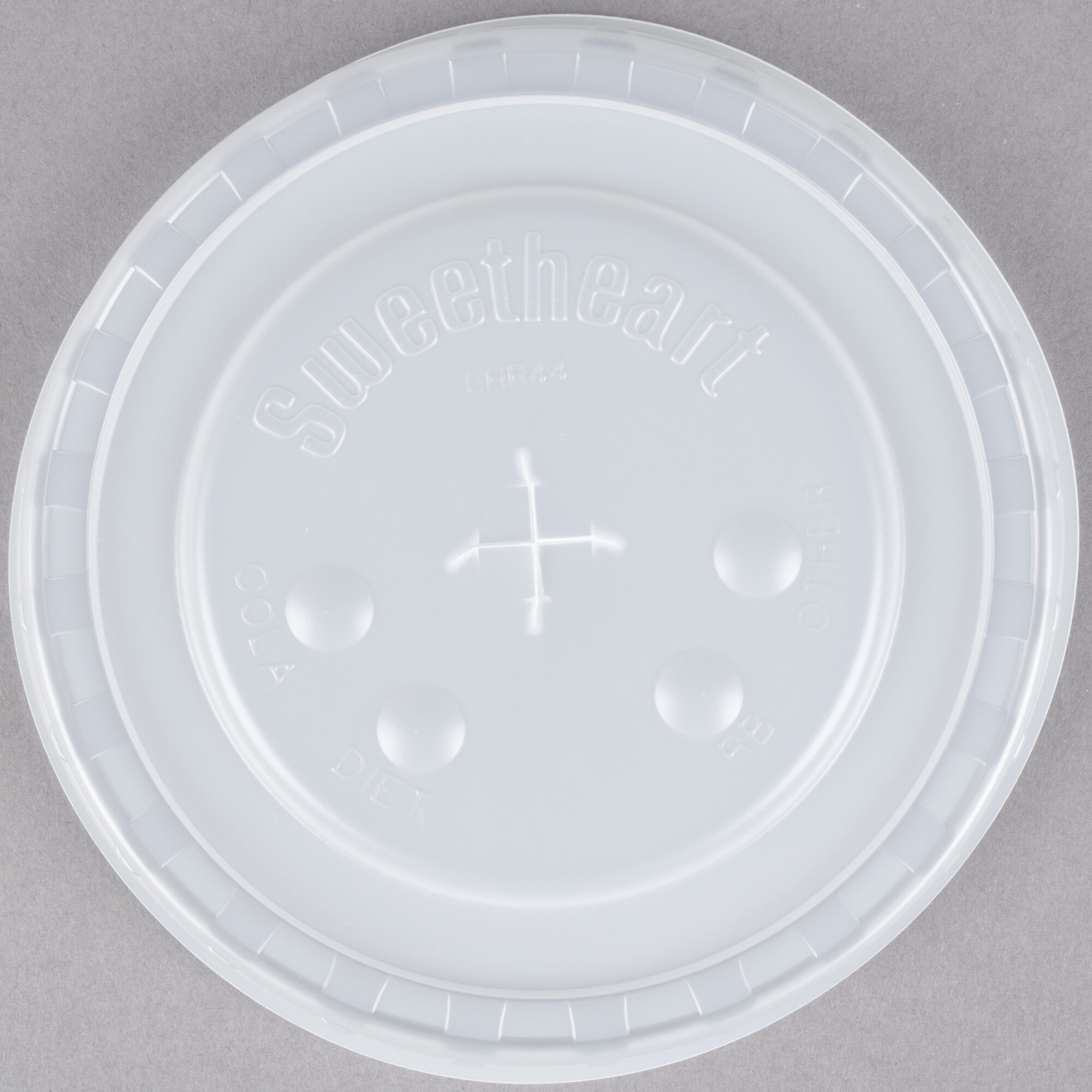 Solo L44BN0100 3244 oz. Translucent Plastic Lid with Straw Slot and
