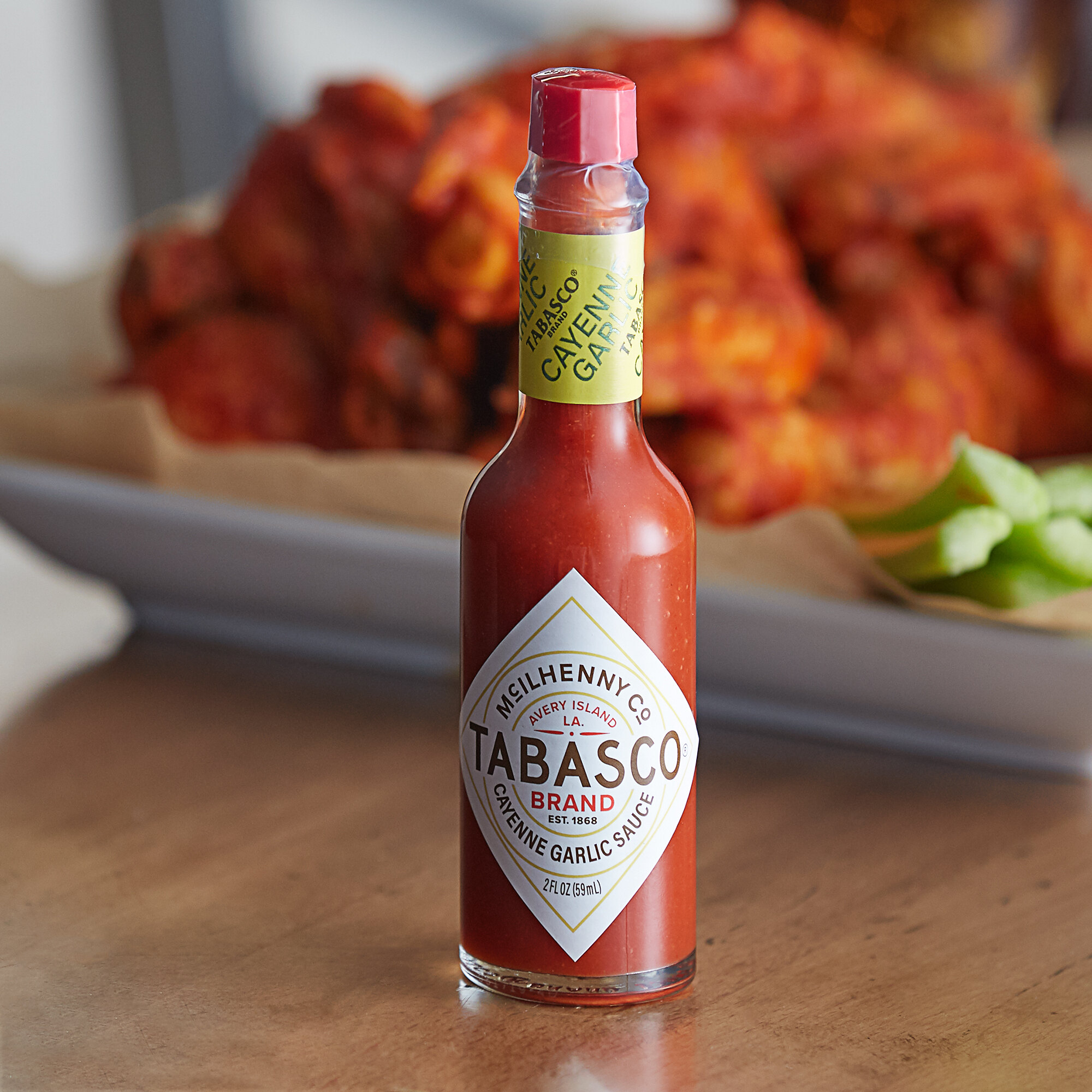 TABASCO® 2 oz. Cayenne Garlic Pepper Hot Sauce - 12/Case