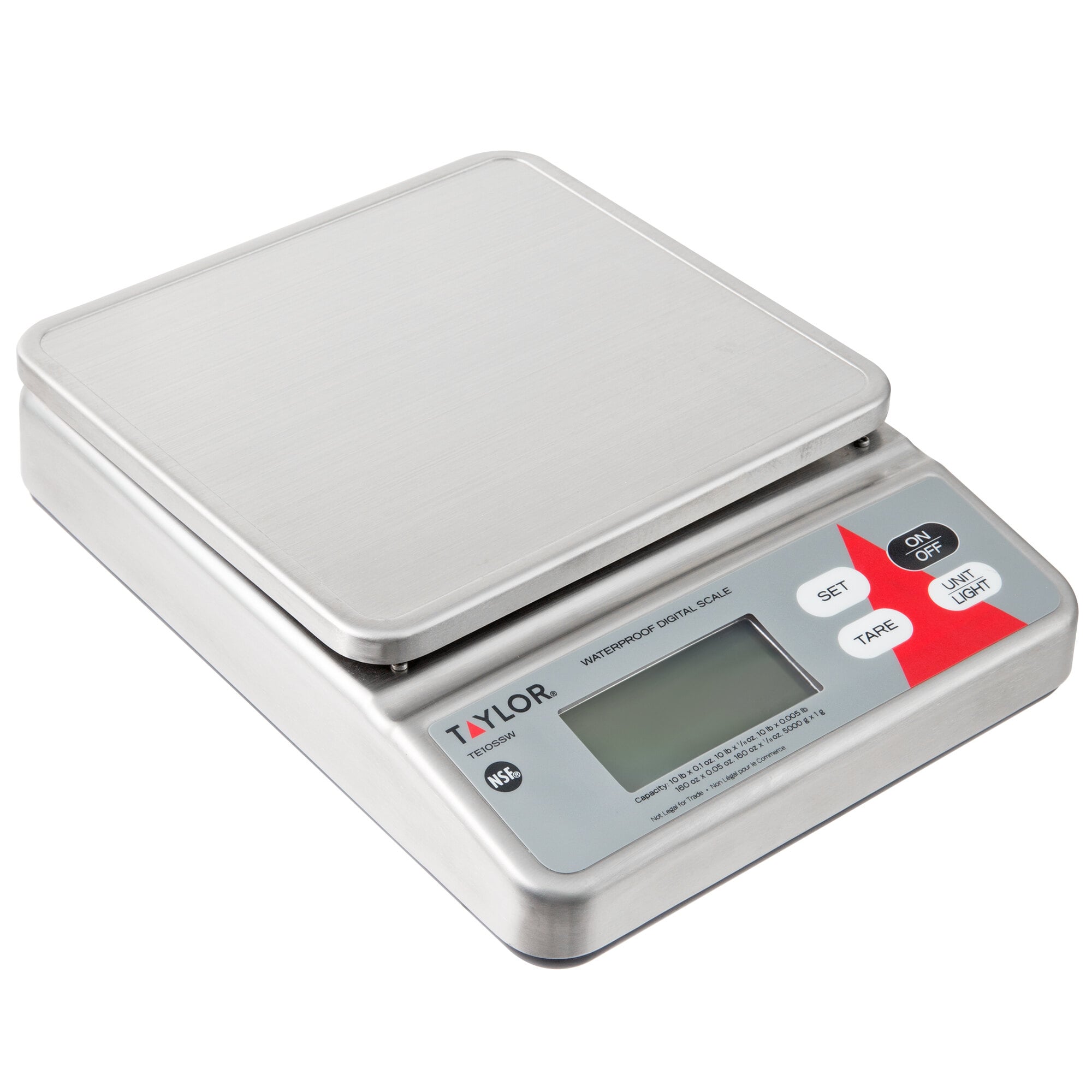 Taylor TE10SSW 10 Lb Waterproof Digital Portion Control Scale