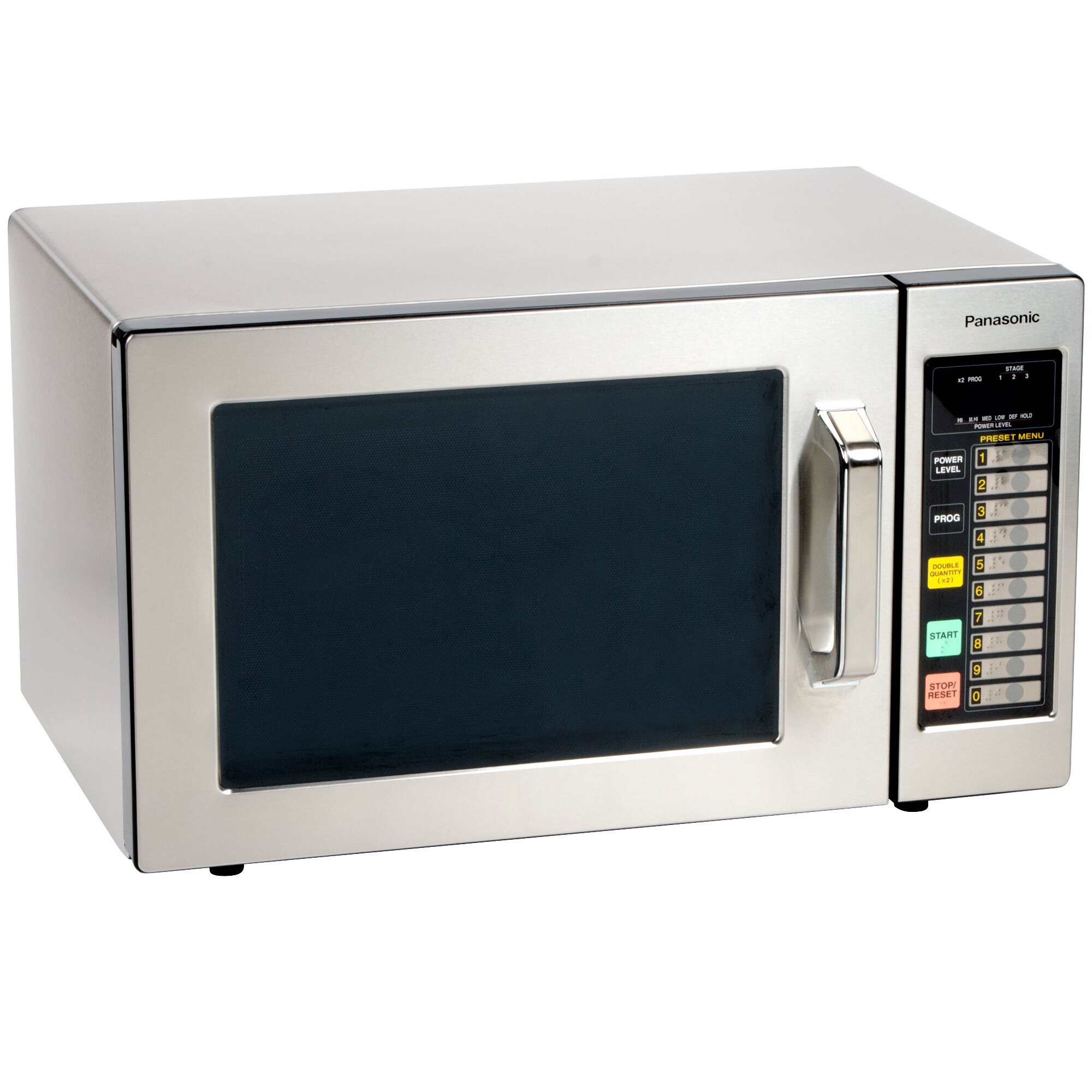 Panasonic NE1064F Stainless Steel Commercial Microwave Oven 120V, 1000W