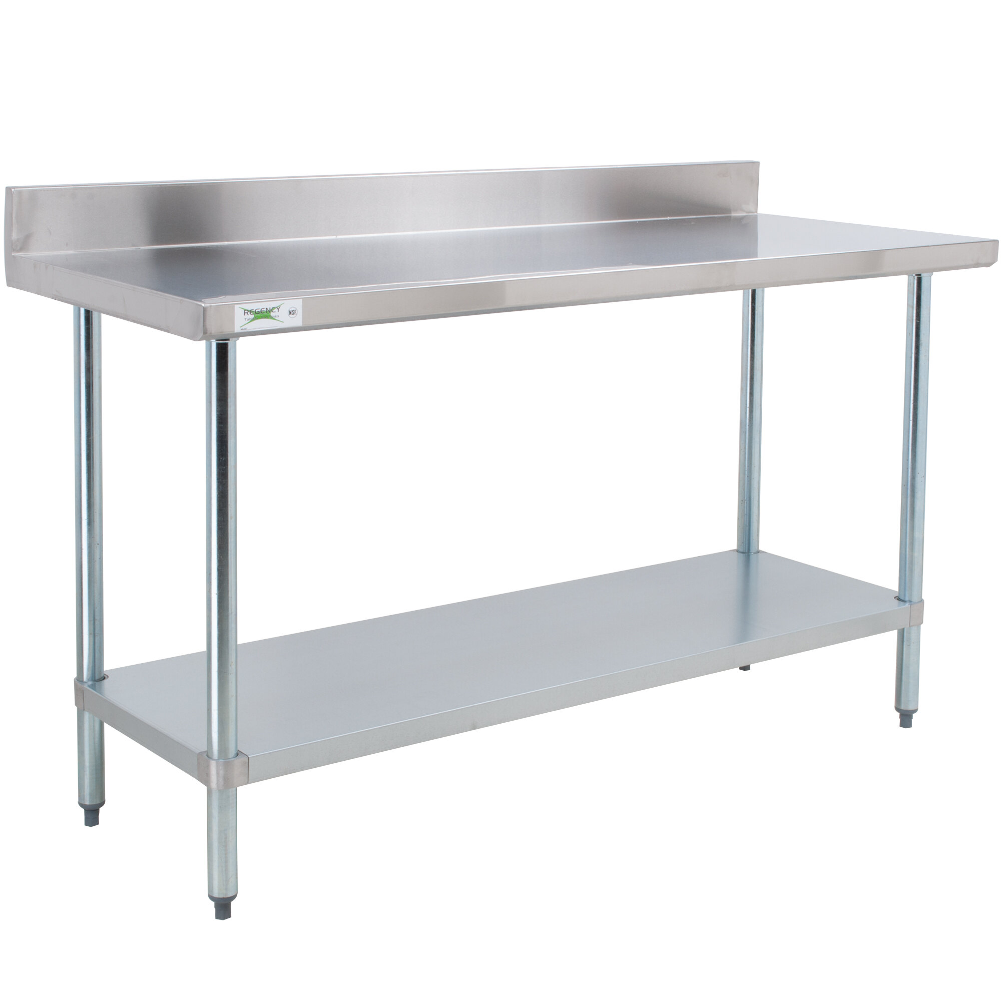 24" x 24" Stainless Steel Work Prep Shelf Table With Backsplash Commercial NSF