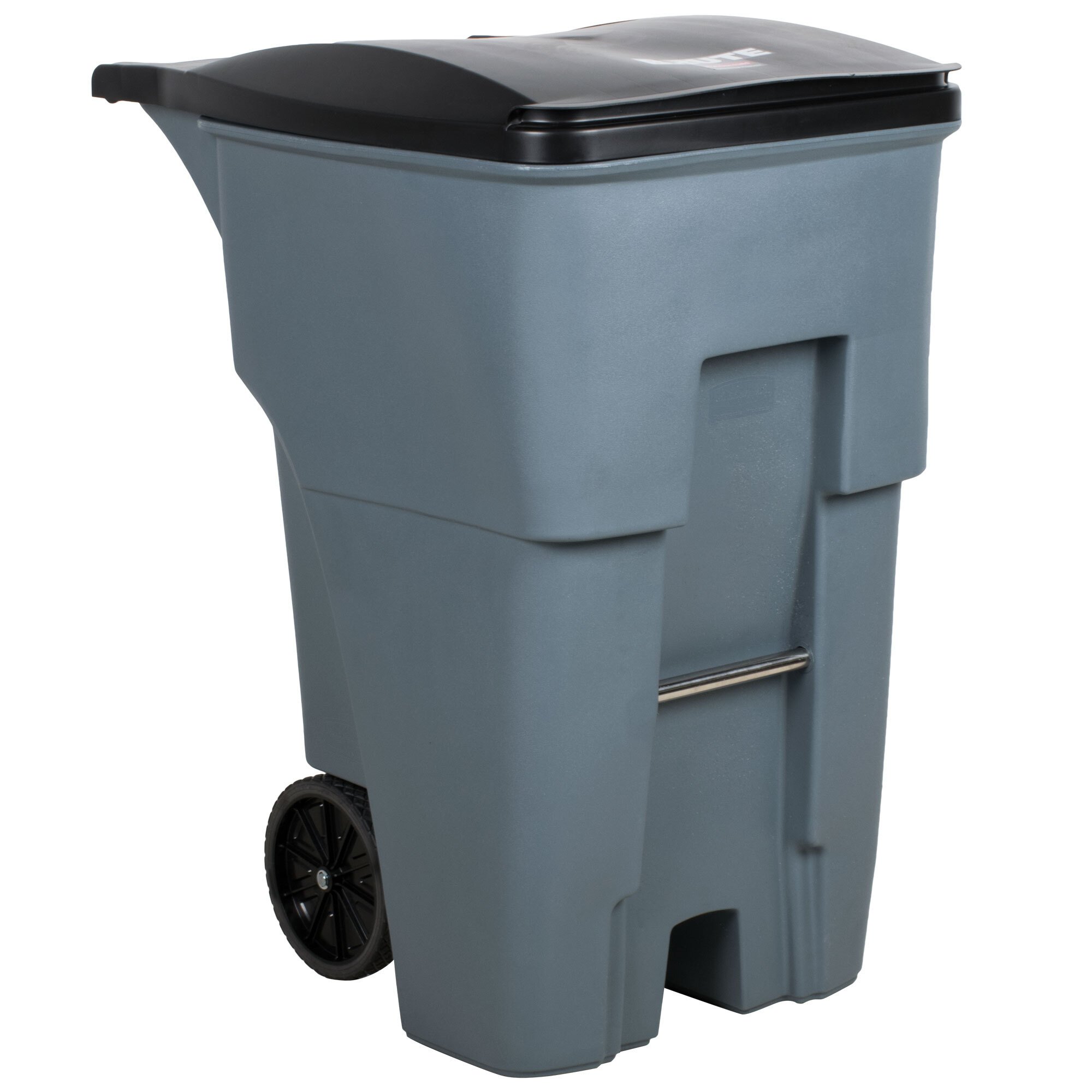 Rubbermaid FG9W2200GRAY Brute 95 Gallon Gray Wheeled Rectangular Trash ...