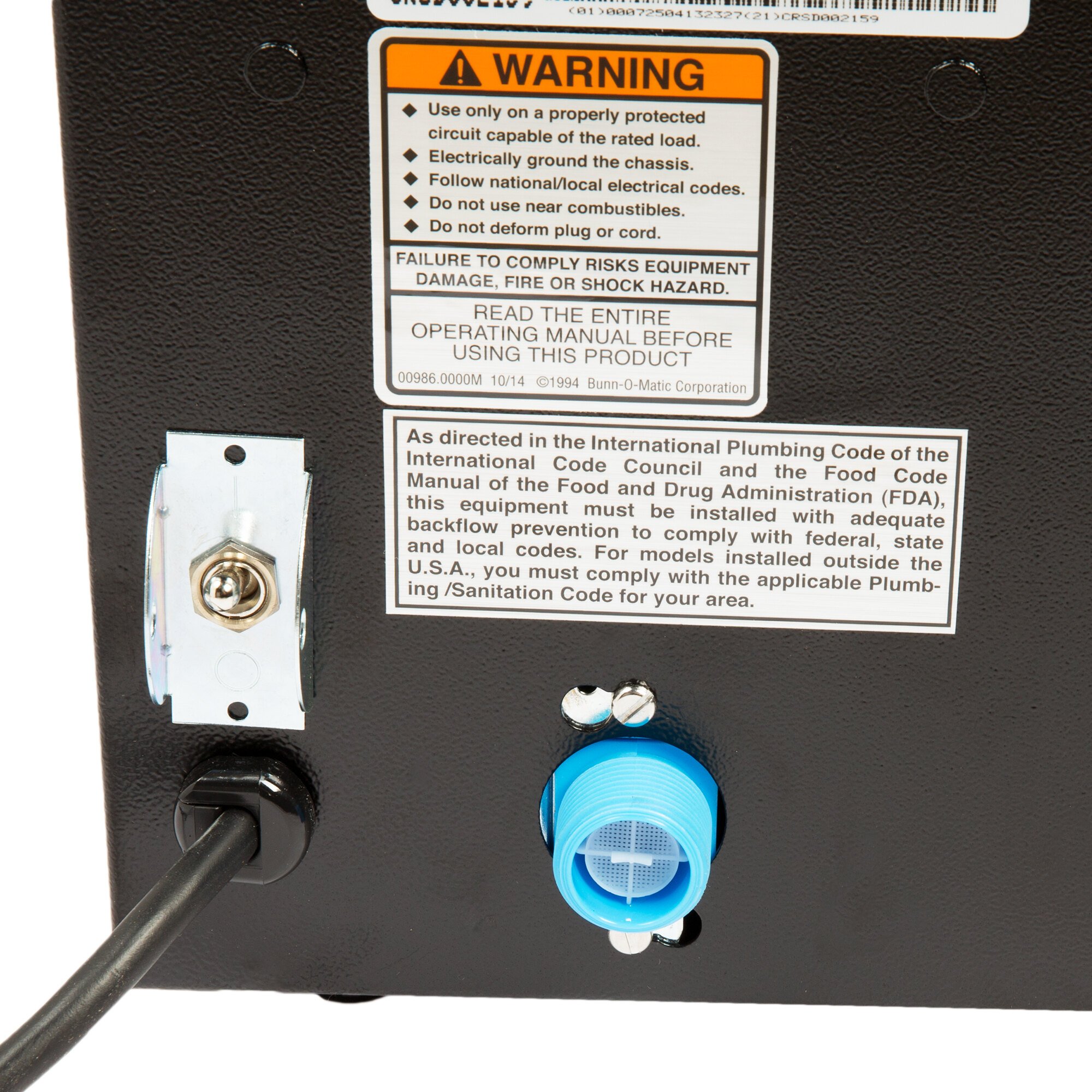 Bunn 44300.0201 Crescendo Series Espresso Machine 120V