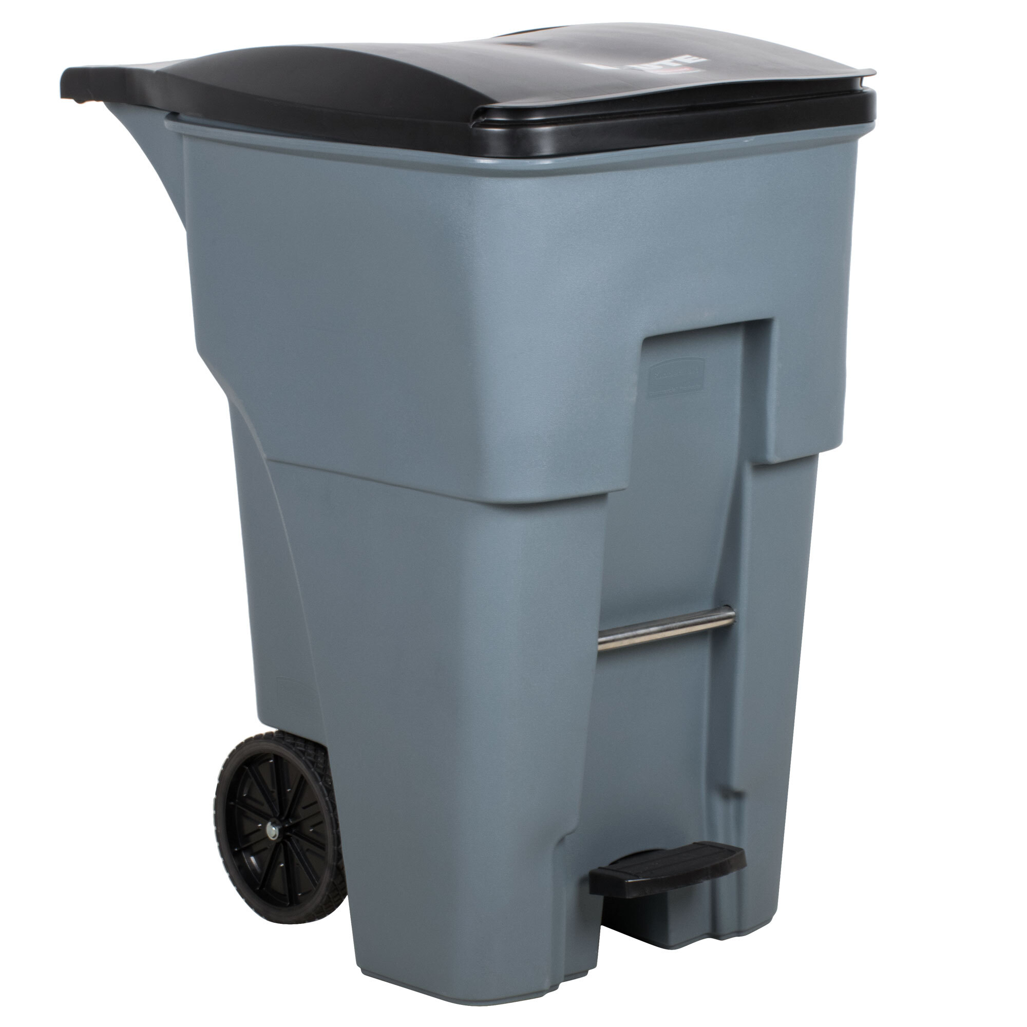 Rubbermaid 1971991 Brute 380 Qt. / 95 Gallon Gray Step-On Wheeled ...