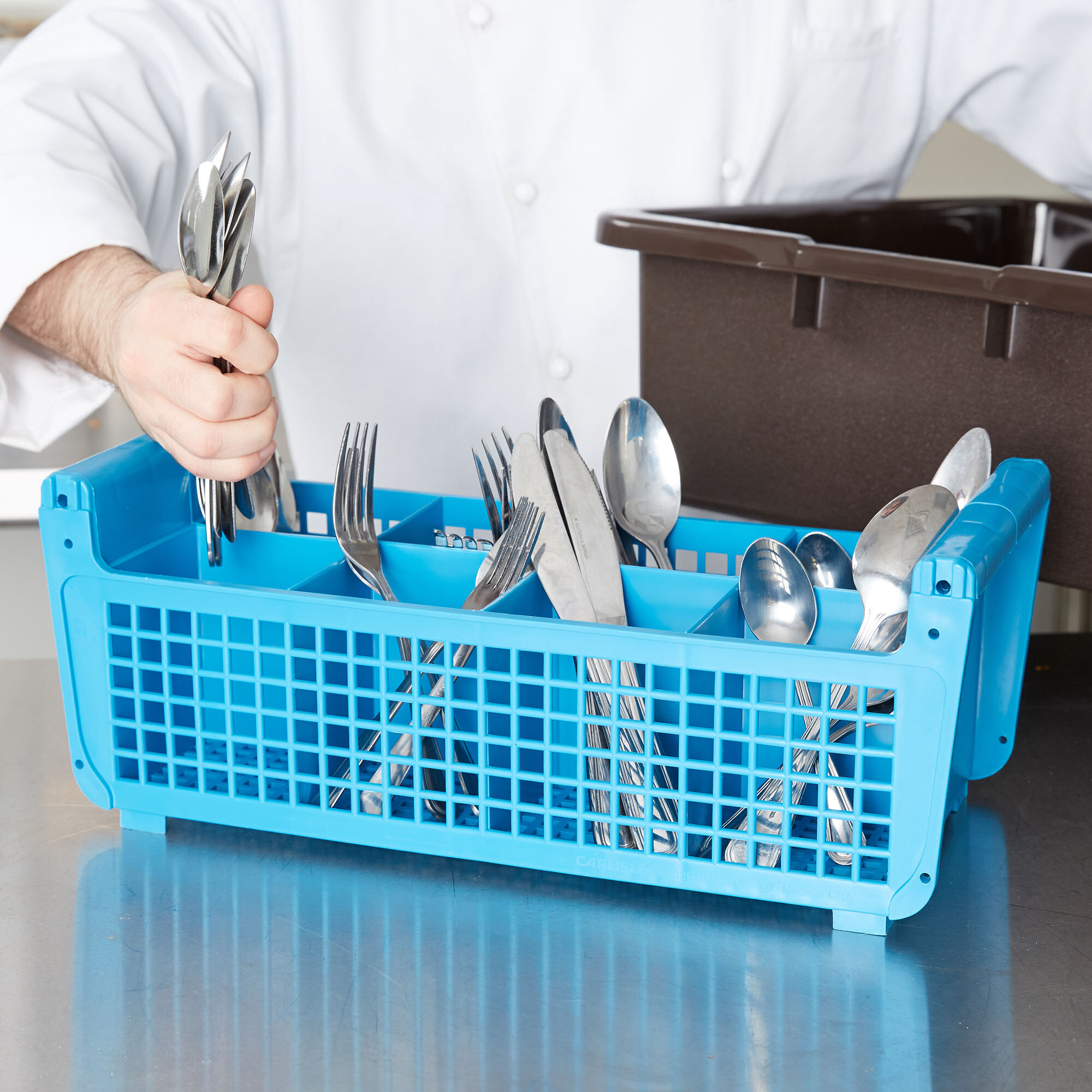 Carlisle C32P114 8 Compartment Half Size Flatware Rack / No Handles