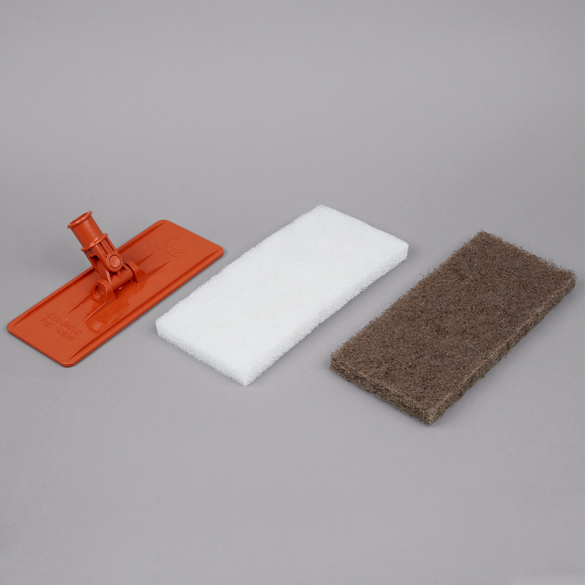 3M 6472 Doodlebug 9" x 3 3/4" Orange Pad Holder Kit with Pads