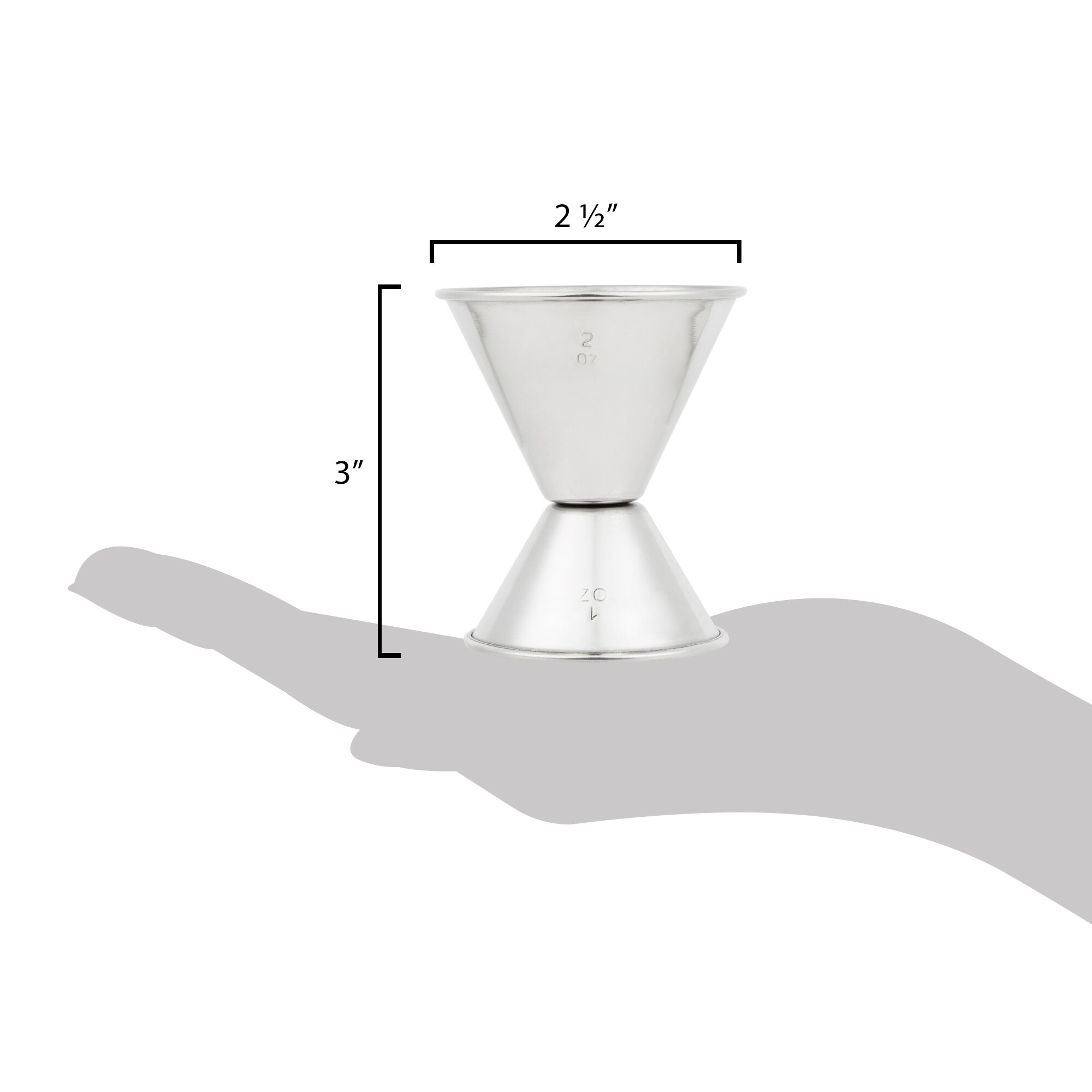 1 oz. & 2 oz. Stainless Steel Jigger