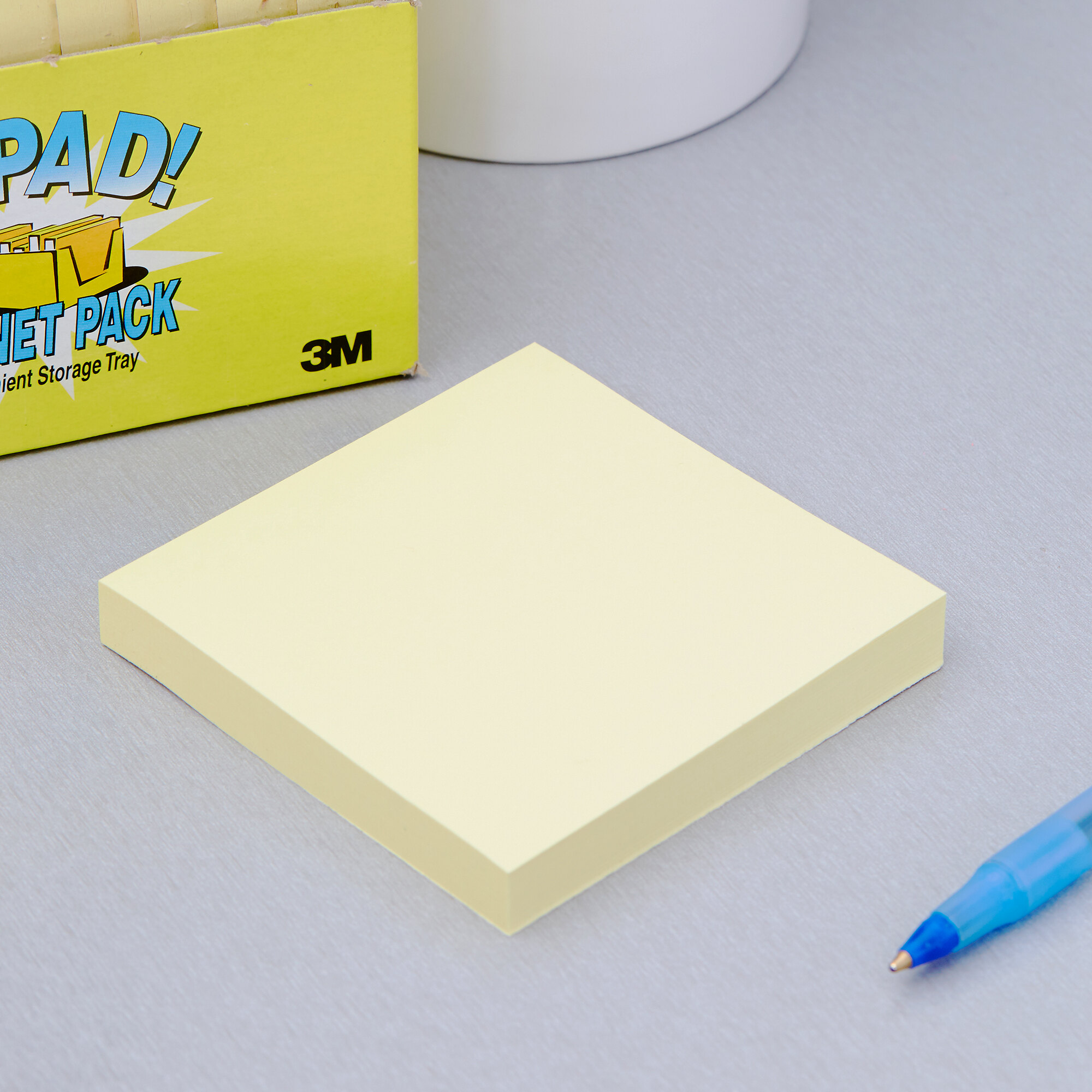 3M 65424CP PostIt® 3" x 3" Canary Yellow 90 Sheet Sticky Note Pad