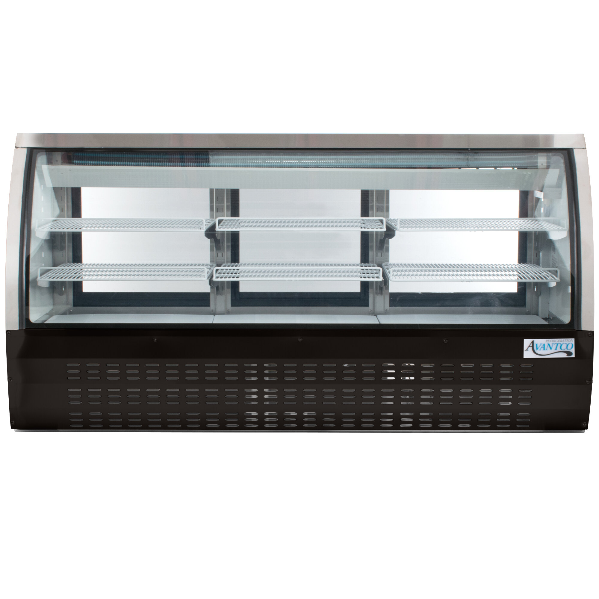 Avantco DLC82HCB 82" Black Curved Glass Refrigerated Deli Case