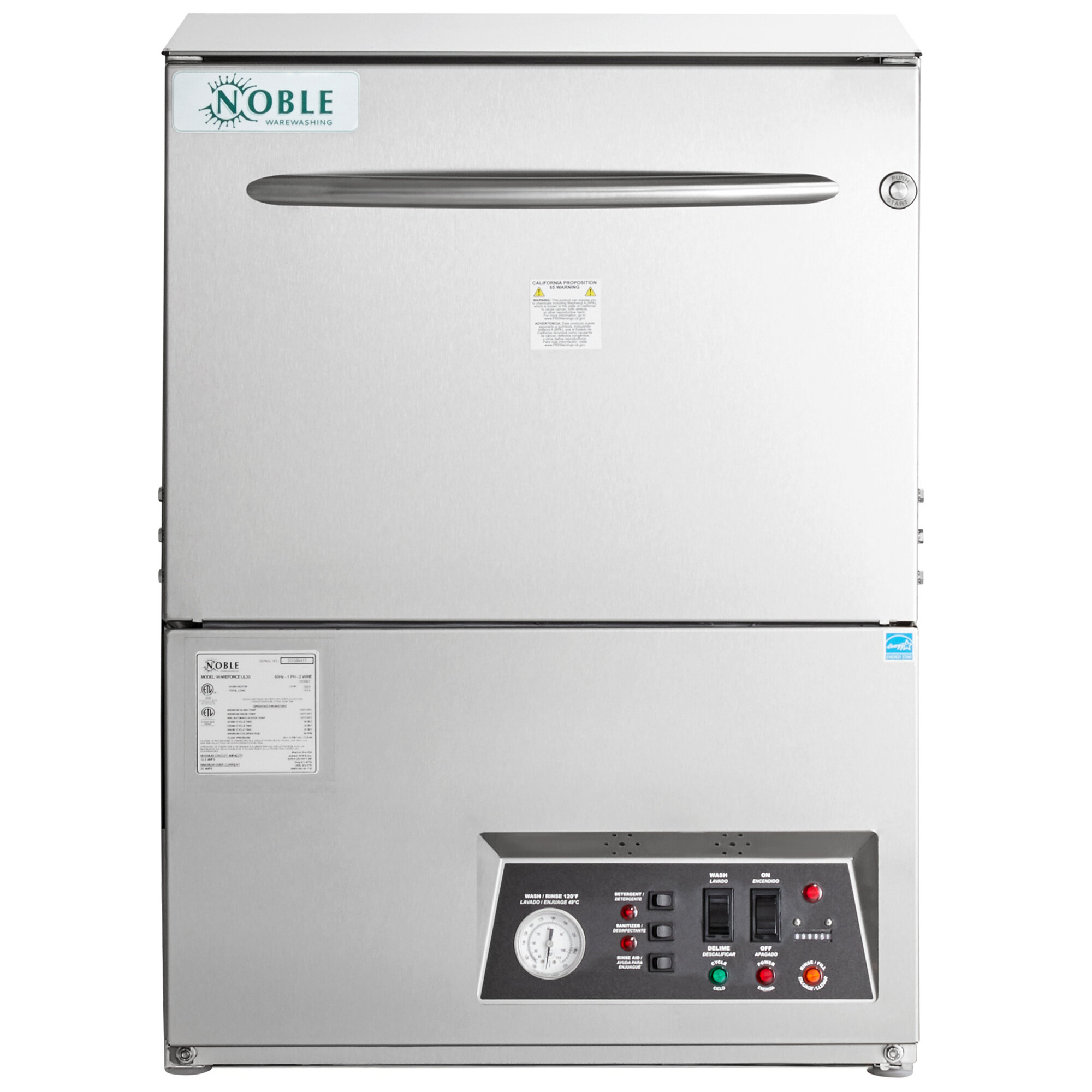 Noble Commercial Undercounter Dishwasher (Low Temp)