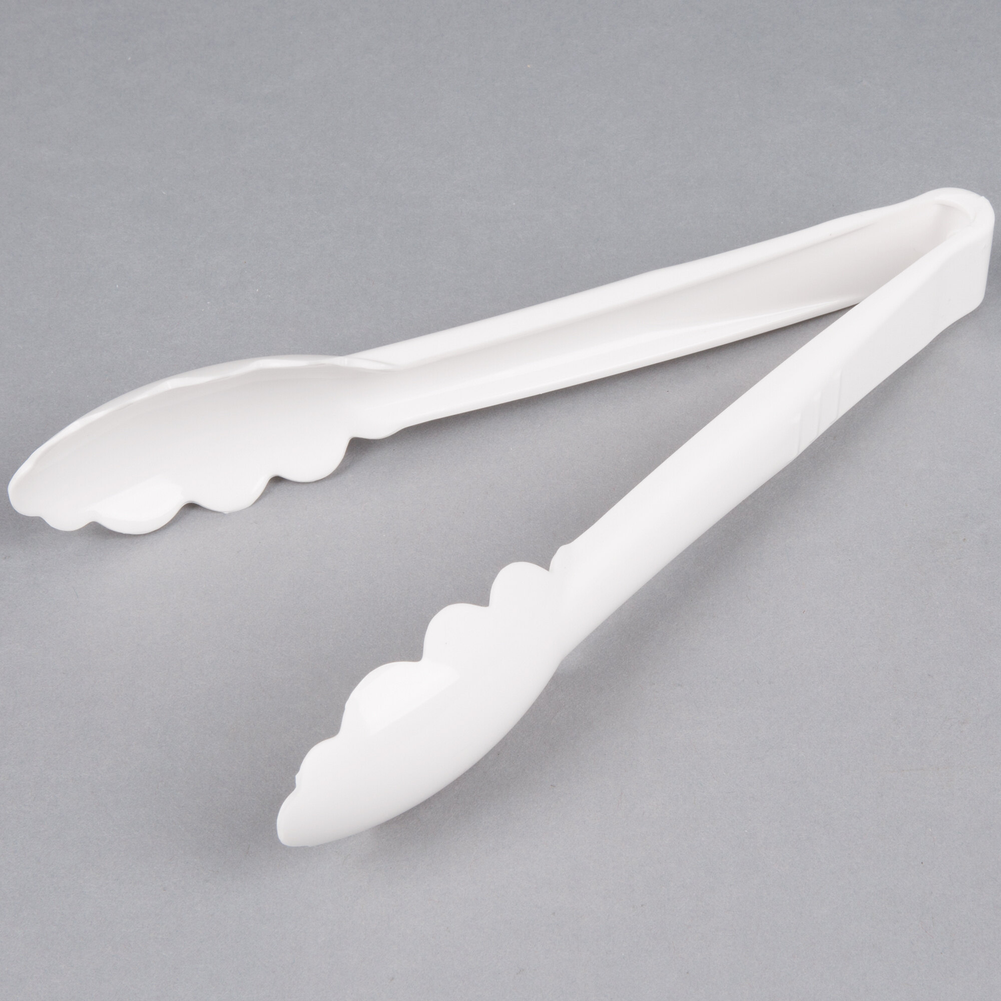 Carlisle 470902 Carly 9" White Plastic Utility Tongs