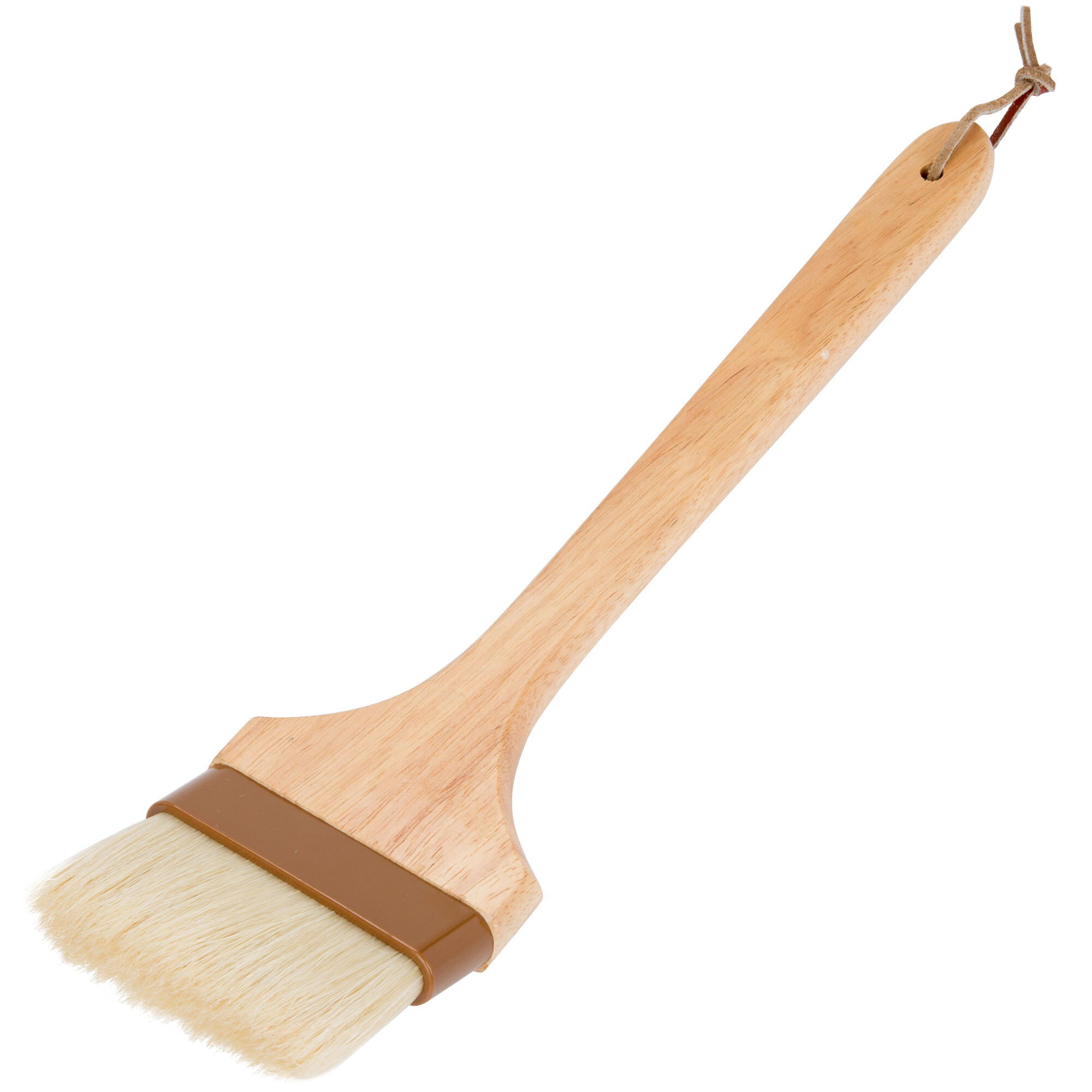 4"W Boar Bristle Pastry/Basting Brush with 12" Long Handle and Angled Head