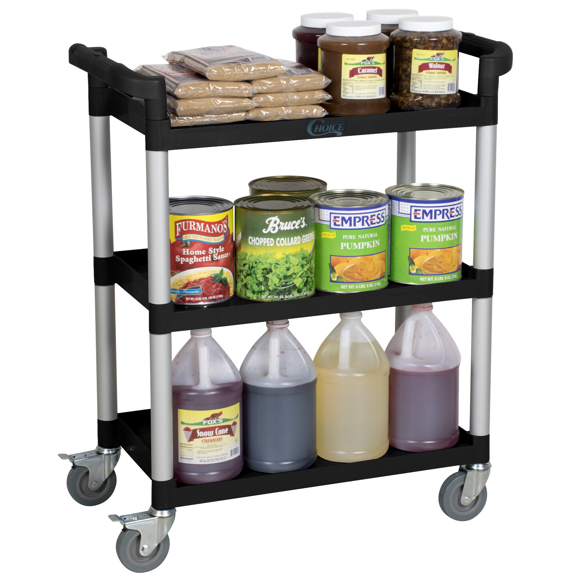 Choice Utility / Bus Cart - 3 Shelves | WebstaurantStore