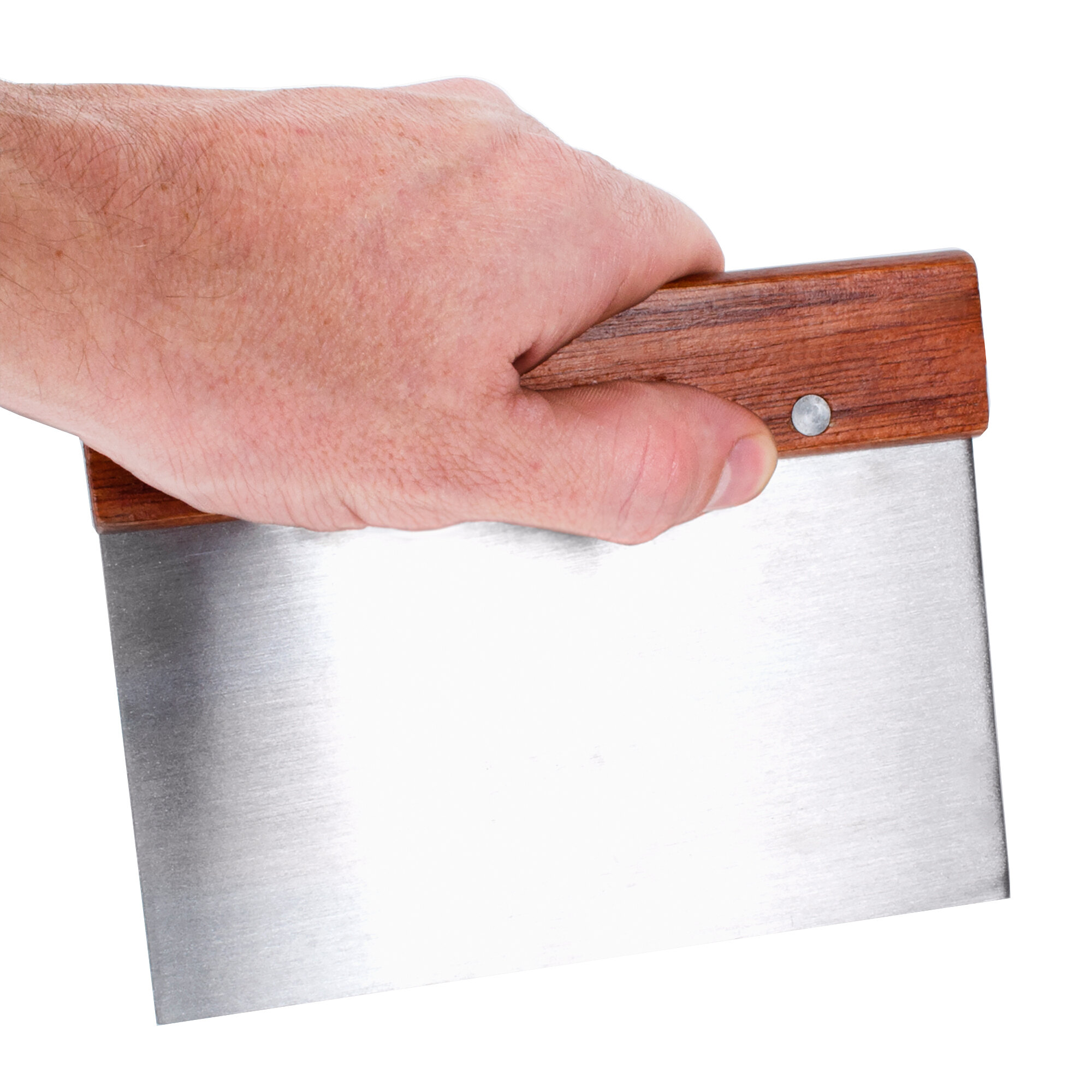 Dough Cutter & Scraper w/ Wood Handle 6" x 3" S/S Blade