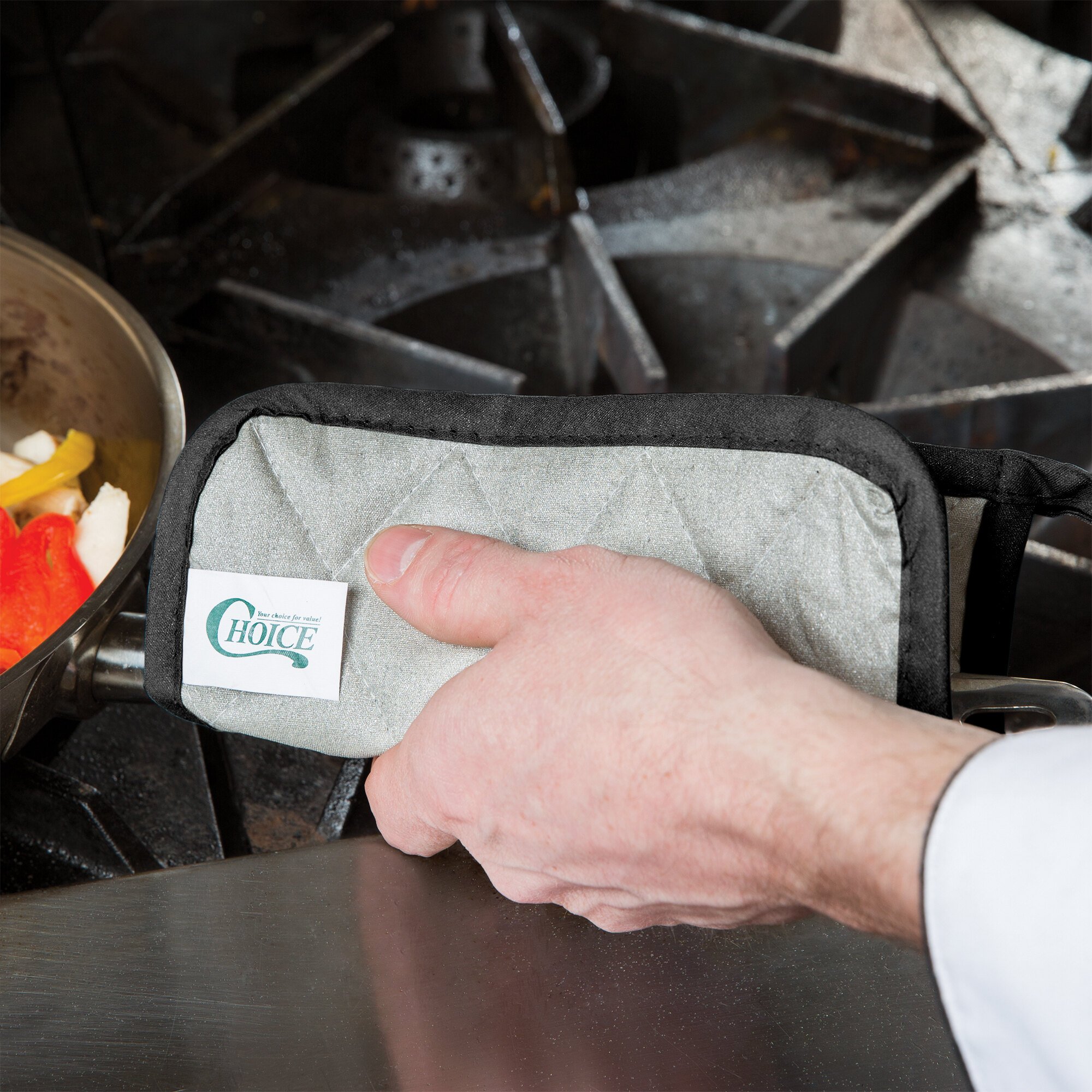 7" Square Silver Silicone Pot Holder