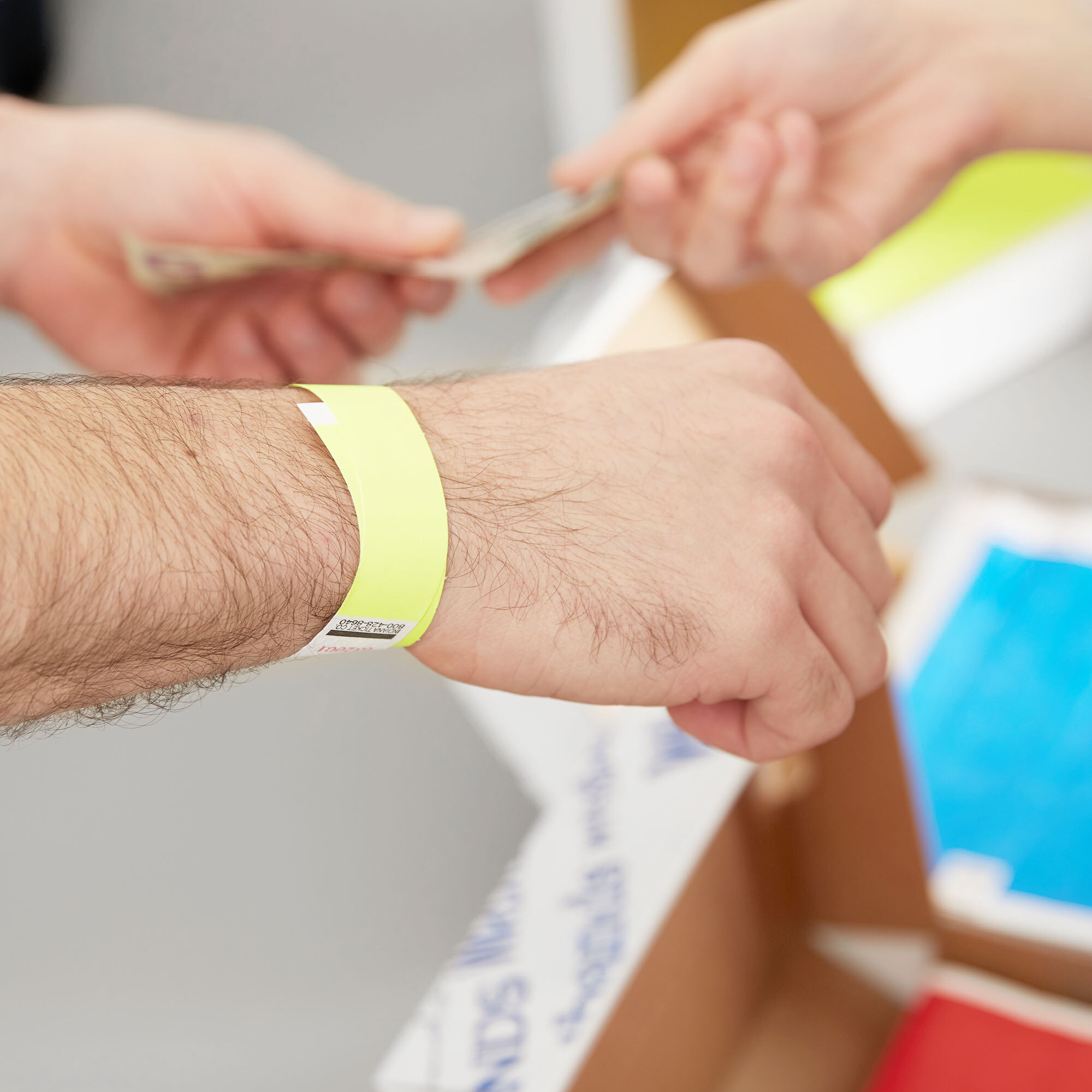 3/4" x 10" Yellow Disposable Tyvek® Wristband 1000/Box