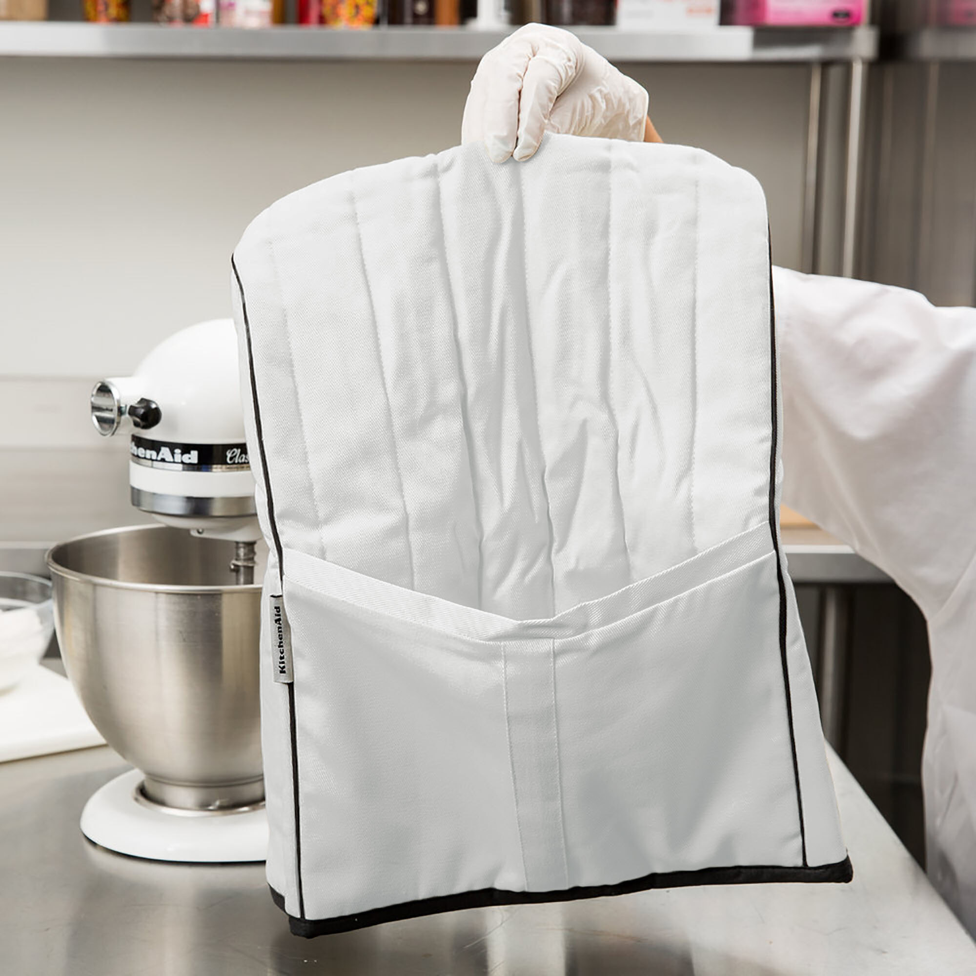 KitchenAid KMCC1WH White Quilted Cover for KitchenAid Stand Mixers