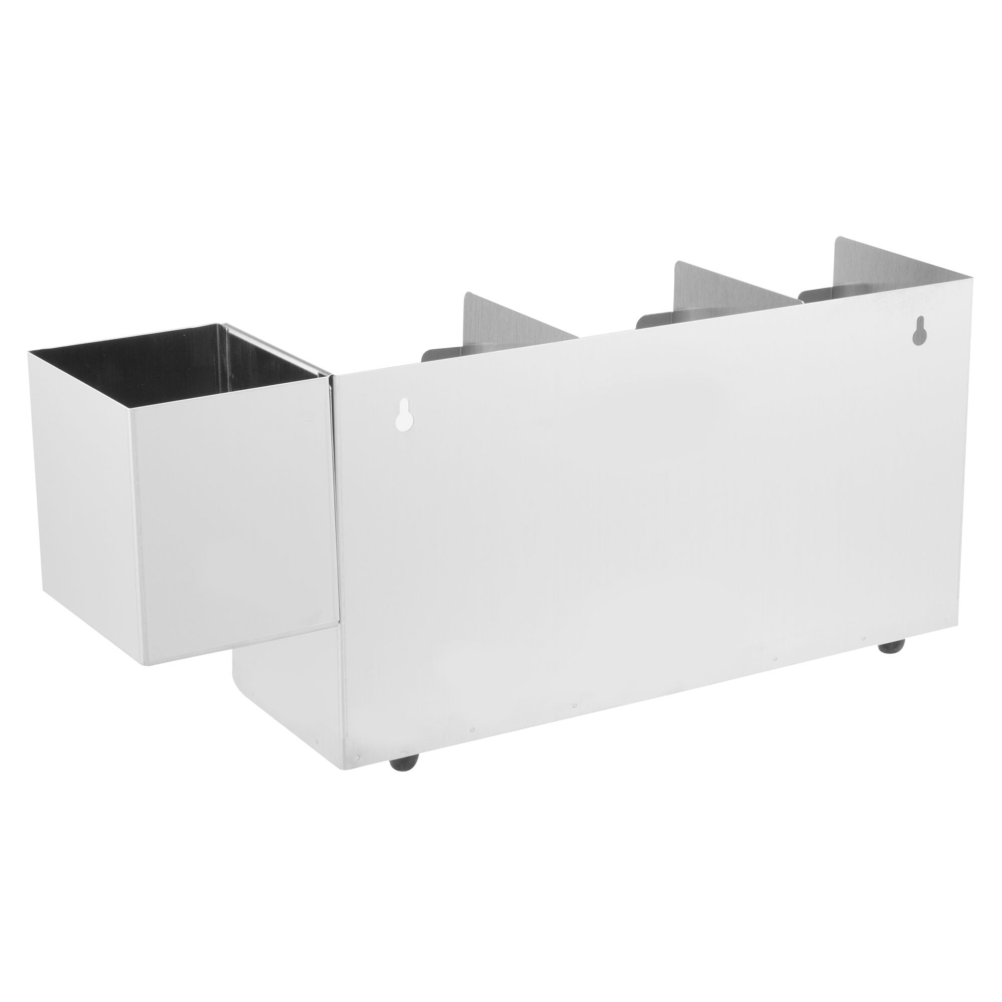 vollrath-ctl3-3-slot-stainless-steel-wall-mount-countertop-lid-holder