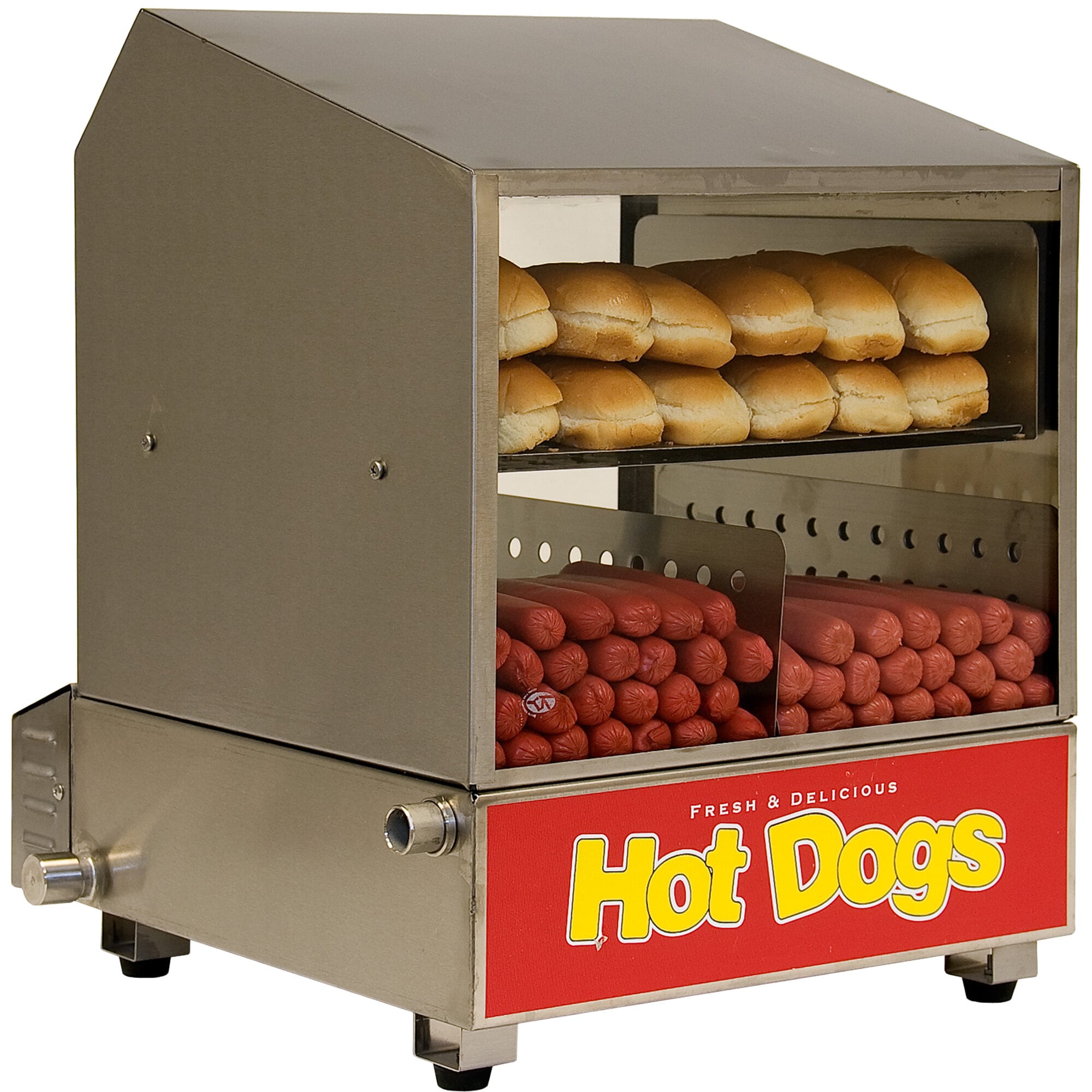 Benchmark USA 60048 Dog Pound 164 Dog / 36 Bun Hot Dog Steamer 120V