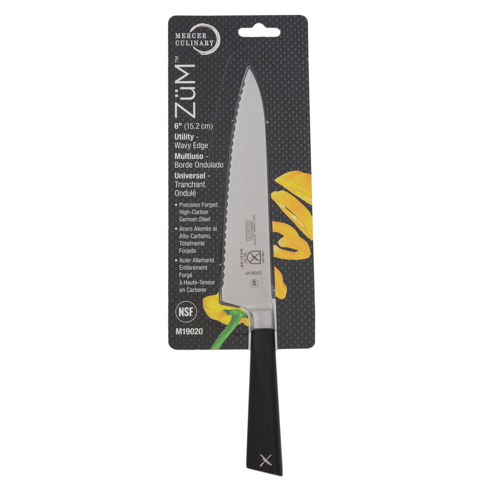 Mercer Culinary M19020 ZüM® 6" Utility Knife with Serrated Edge