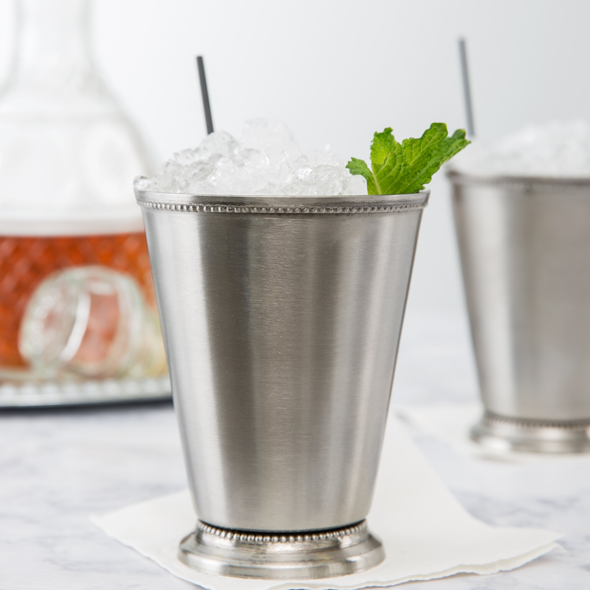 Core 16 oz. Stainless Steel Mint Julep Cup with Smooth Finish and Stainless Steel Mint Julep Cups
