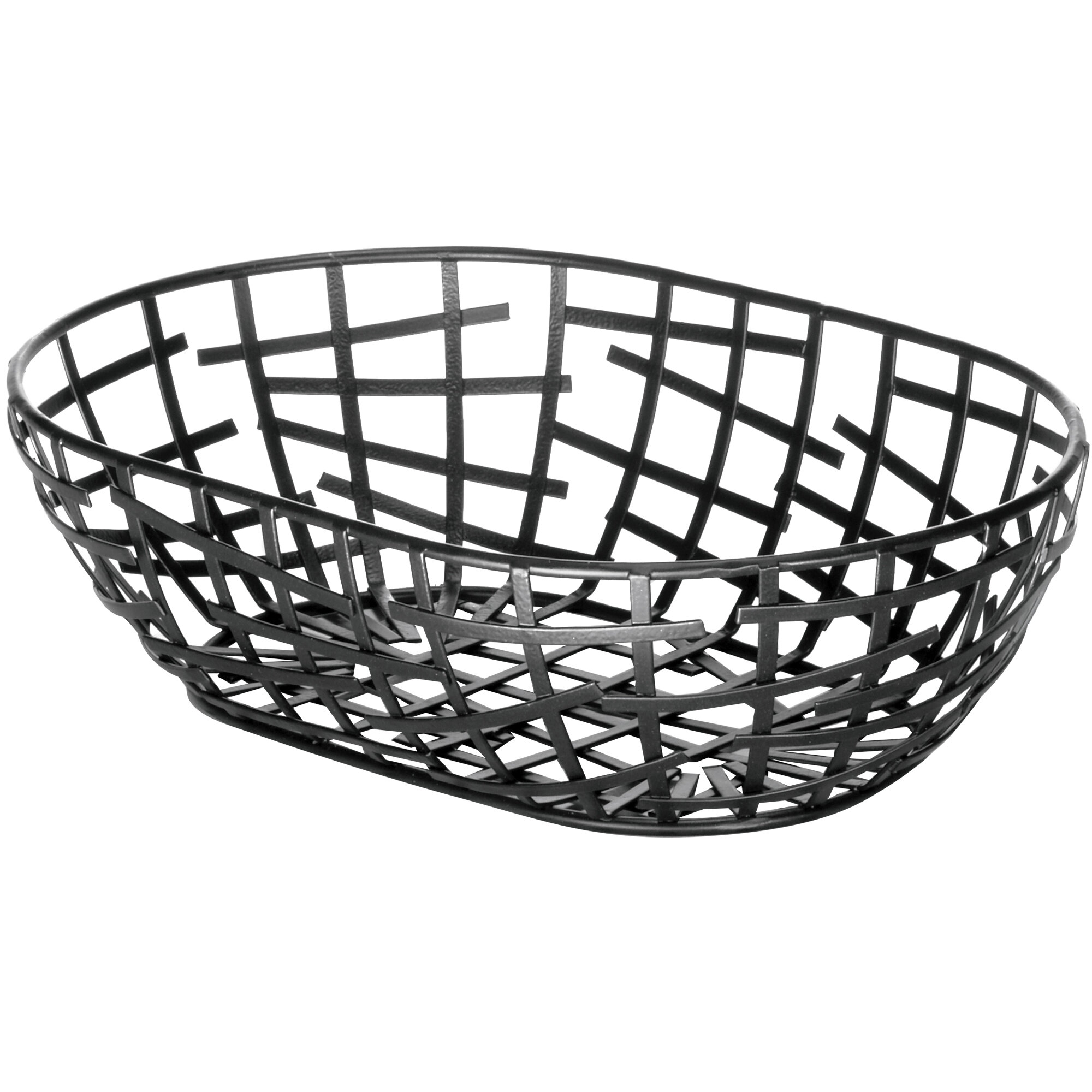 Tablecraft BC7409 Complexity Collection Black Powder Coated Metal Oval ...