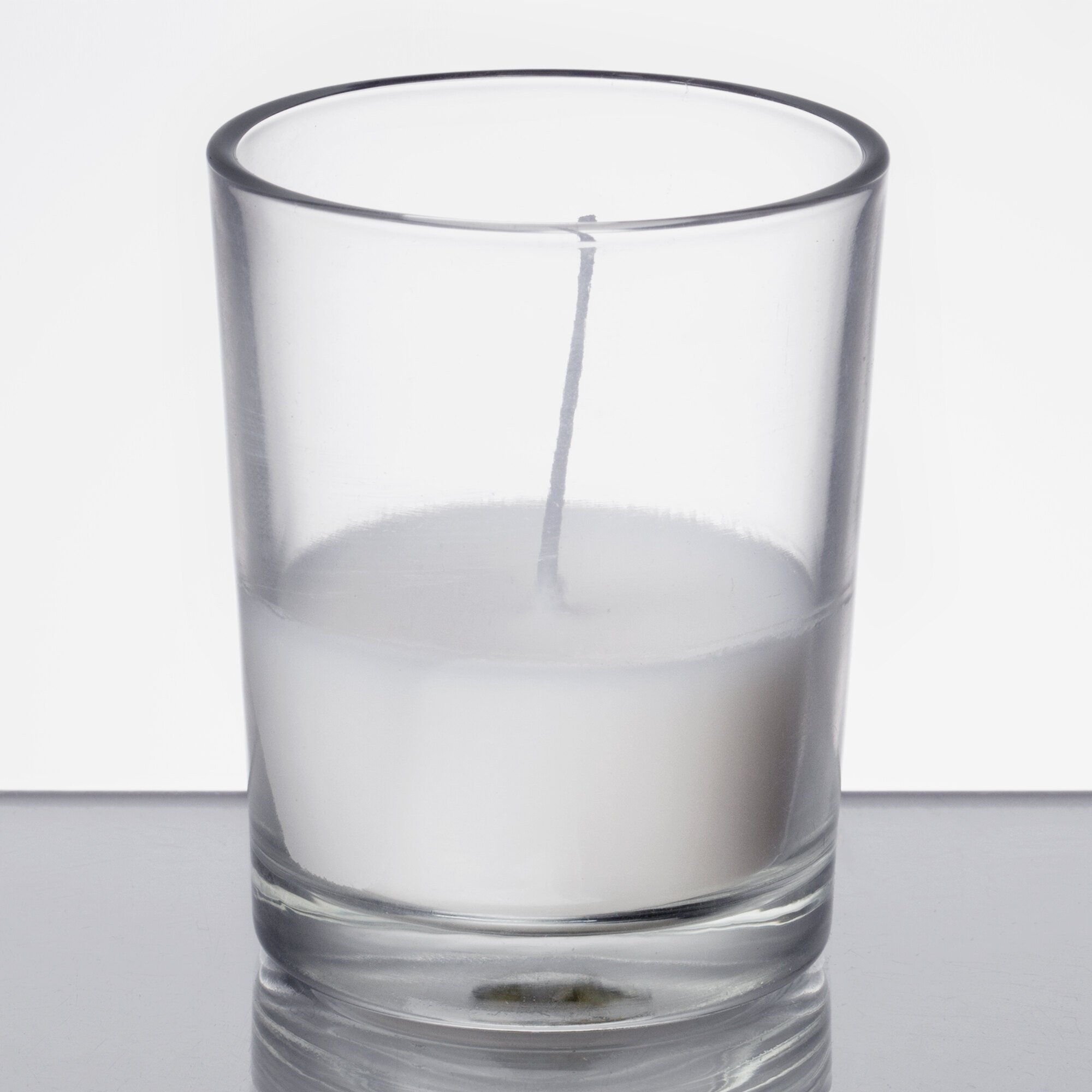 Leola Candle 5 Hour Clear Glass Wax Filled Votives 12/Pack