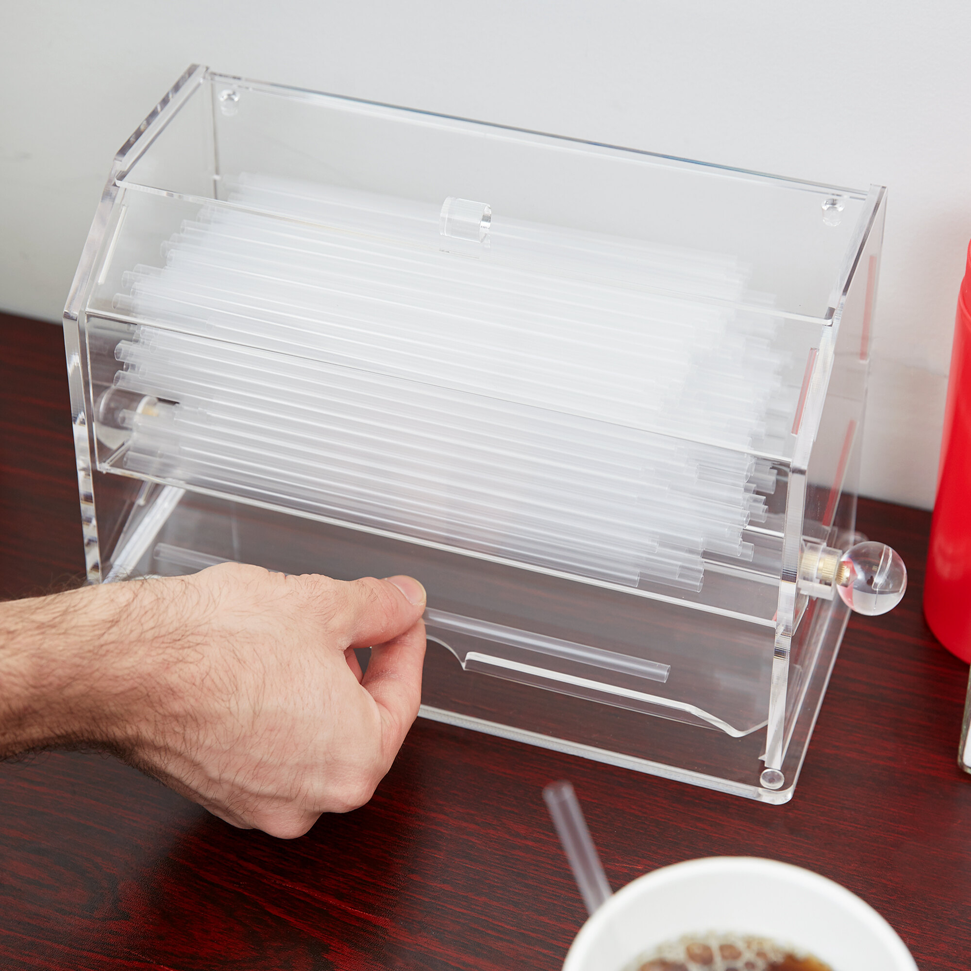 Acrylic Straw Dispenser staurantStore