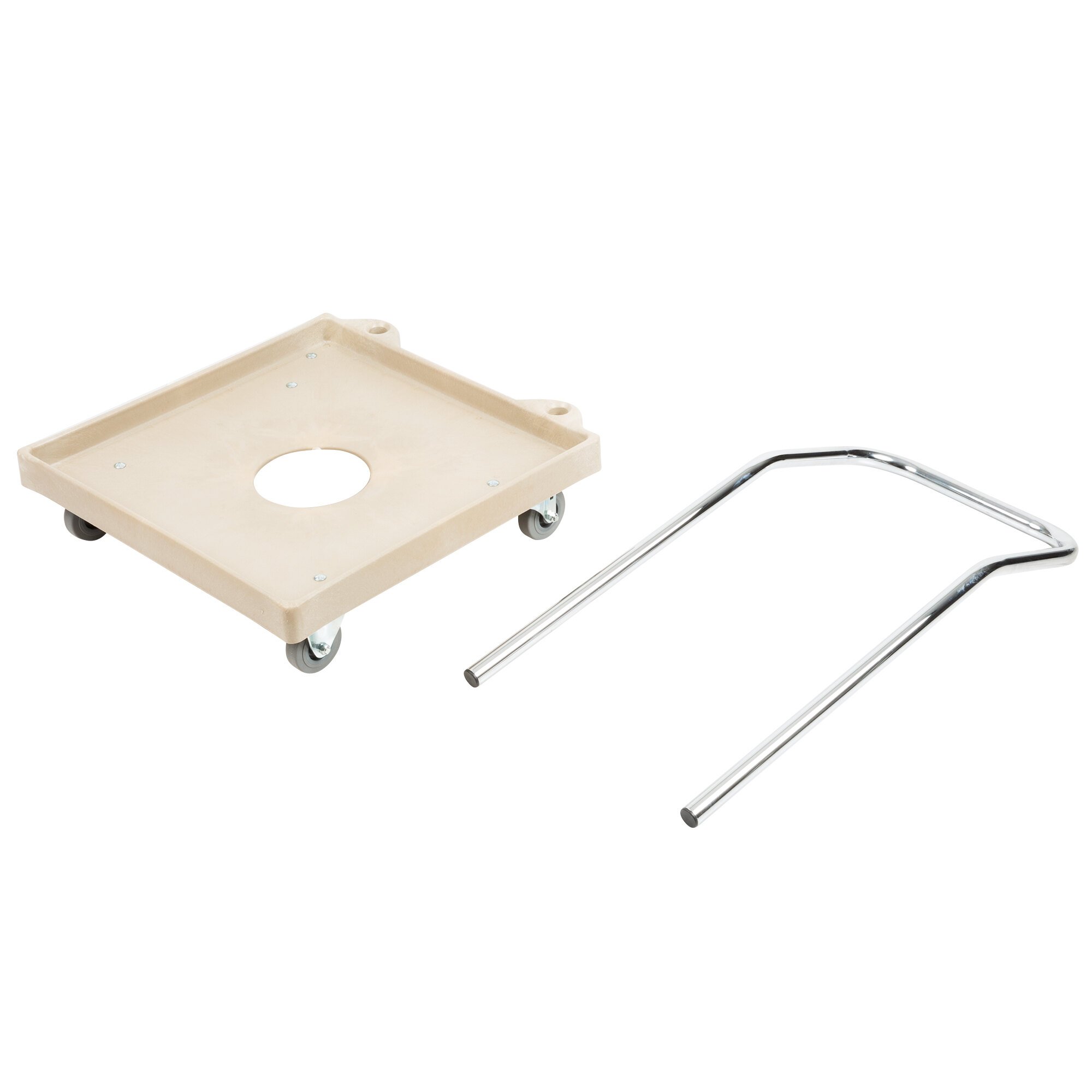 Vollrath Signature 20" x 20" Beige Dish Rack Dolly Base with 27" Chrome