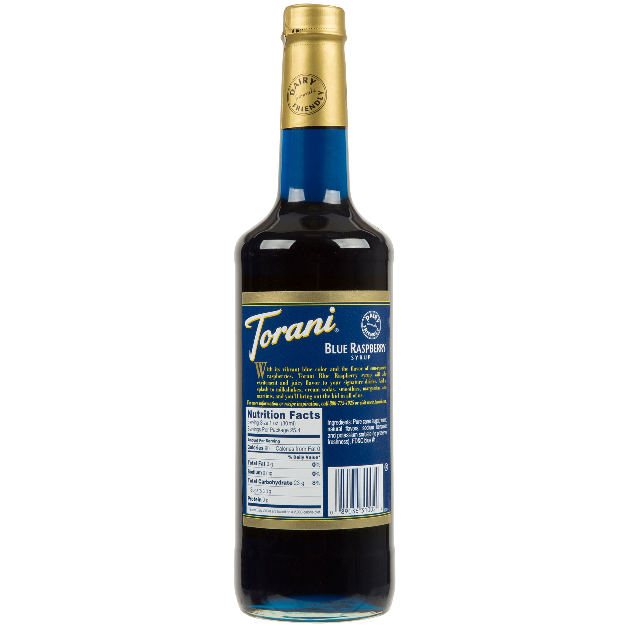 Torani Blue Raspberry Flavoring Syrup (750 mL)