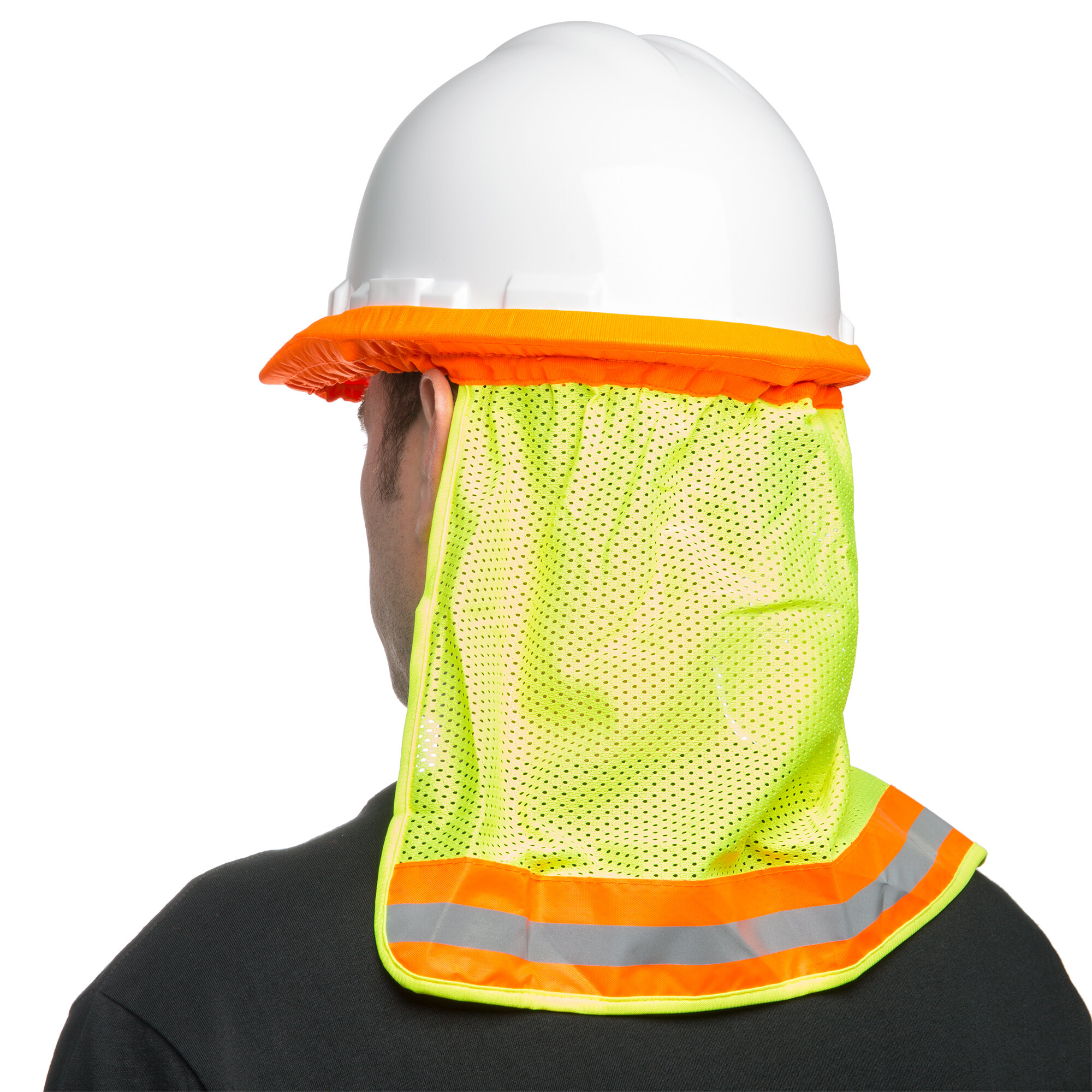 Lime 2 Tone High Visibility Neck Shade with Reflective Tape