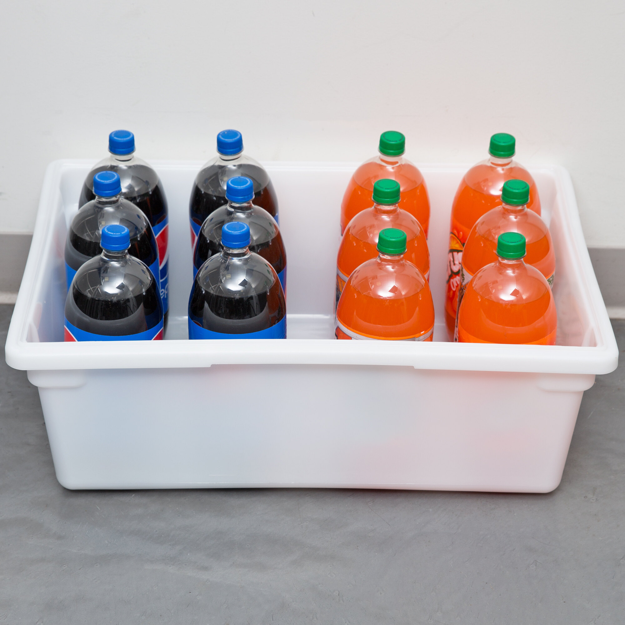 Choice 26" x 18" x 9" White Plastic Food Storage Box