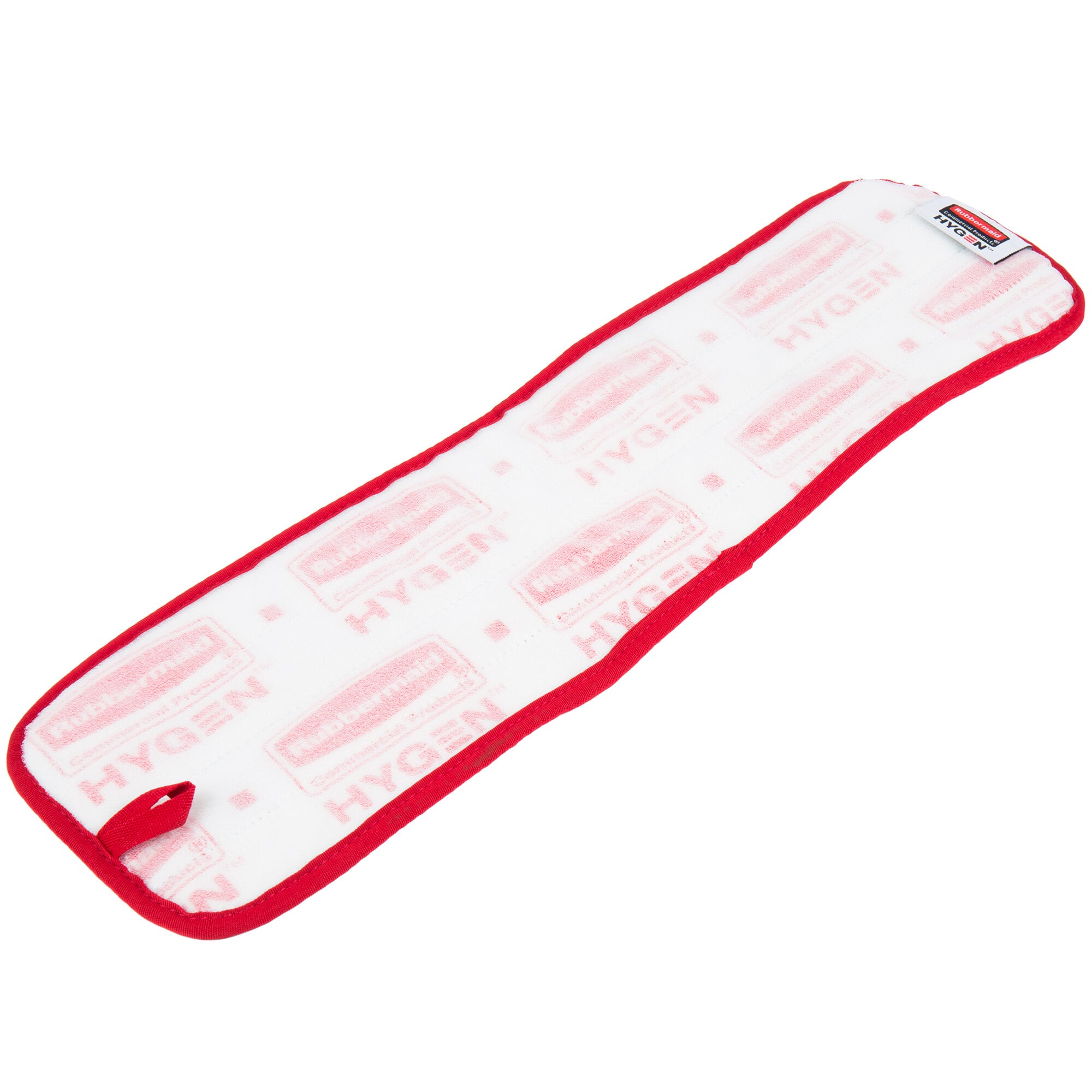 Rubbermaid FGQ41000RD00 HYGEN 18" Red Microfiber Damp Room Mop Pad