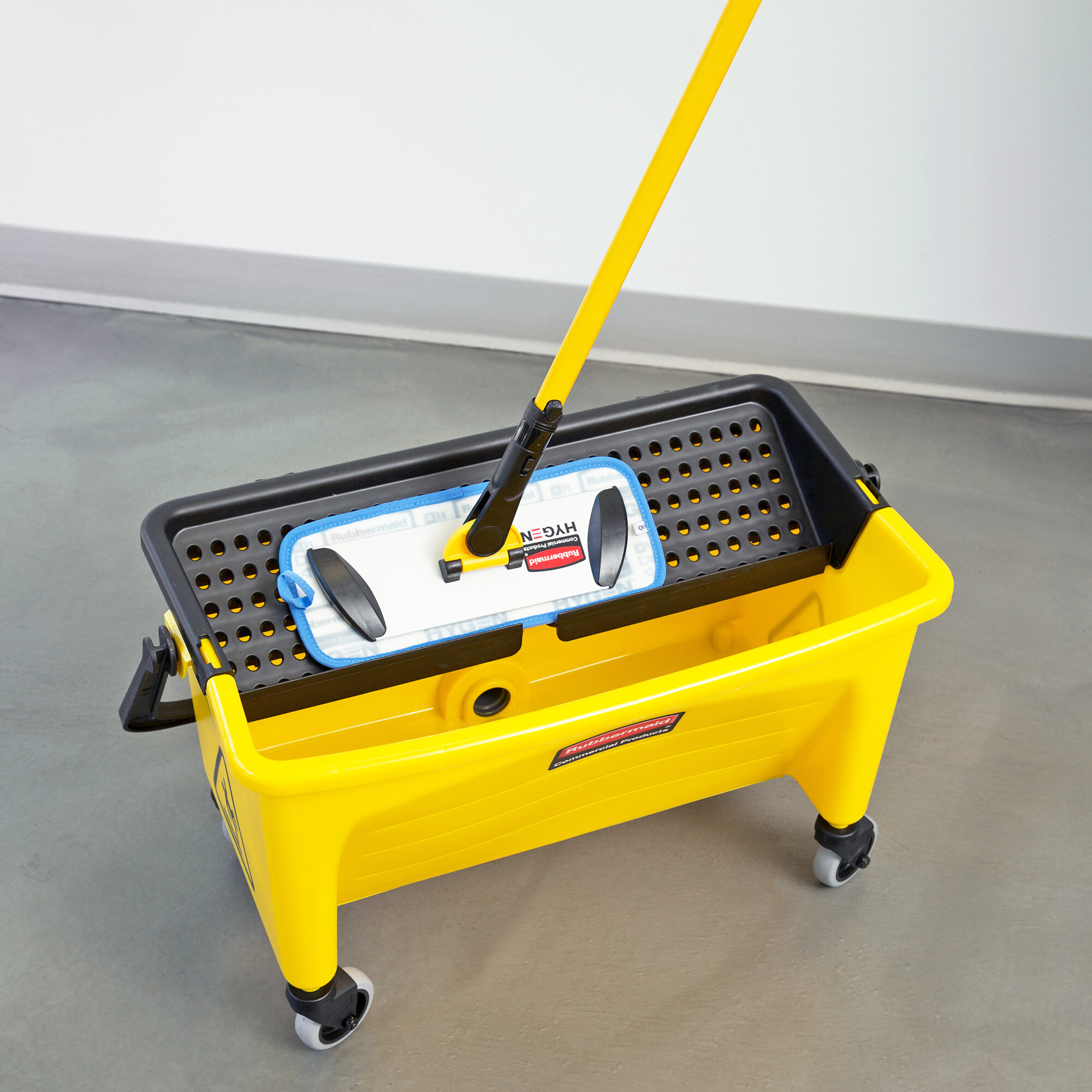Rubbermaid Hygen 11" Microfiber Wet Mop Kit with Mop, Pads, and Bucket