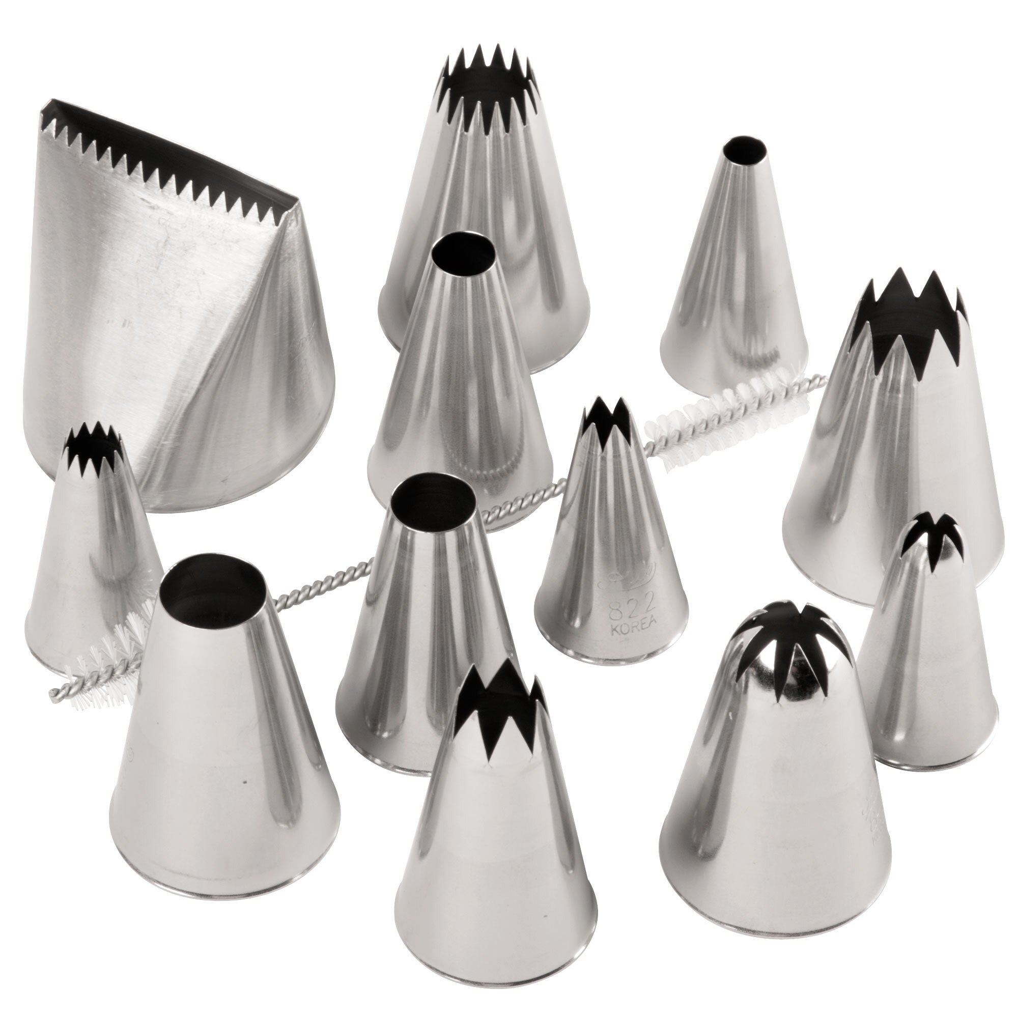 Ateco 786 12Piece Stainless Steel Large Piping Tip Decorating Set